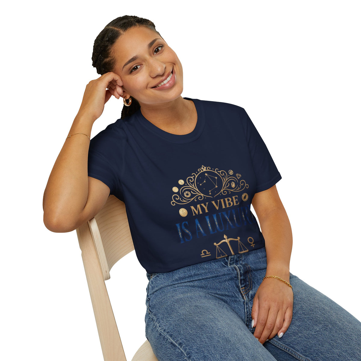 Libra Zodiac T-Shirt — "My Vibe Is A Luxury" Astrology Tee