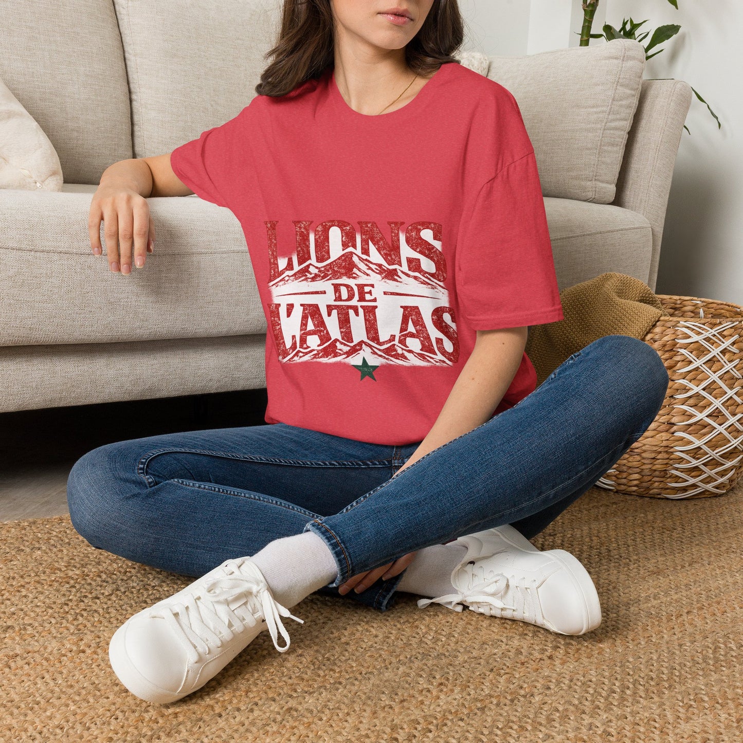 Morocco Lions de Atlas T-Shirt — Vintage Moroccan Atlas Mountain Graphic Tee