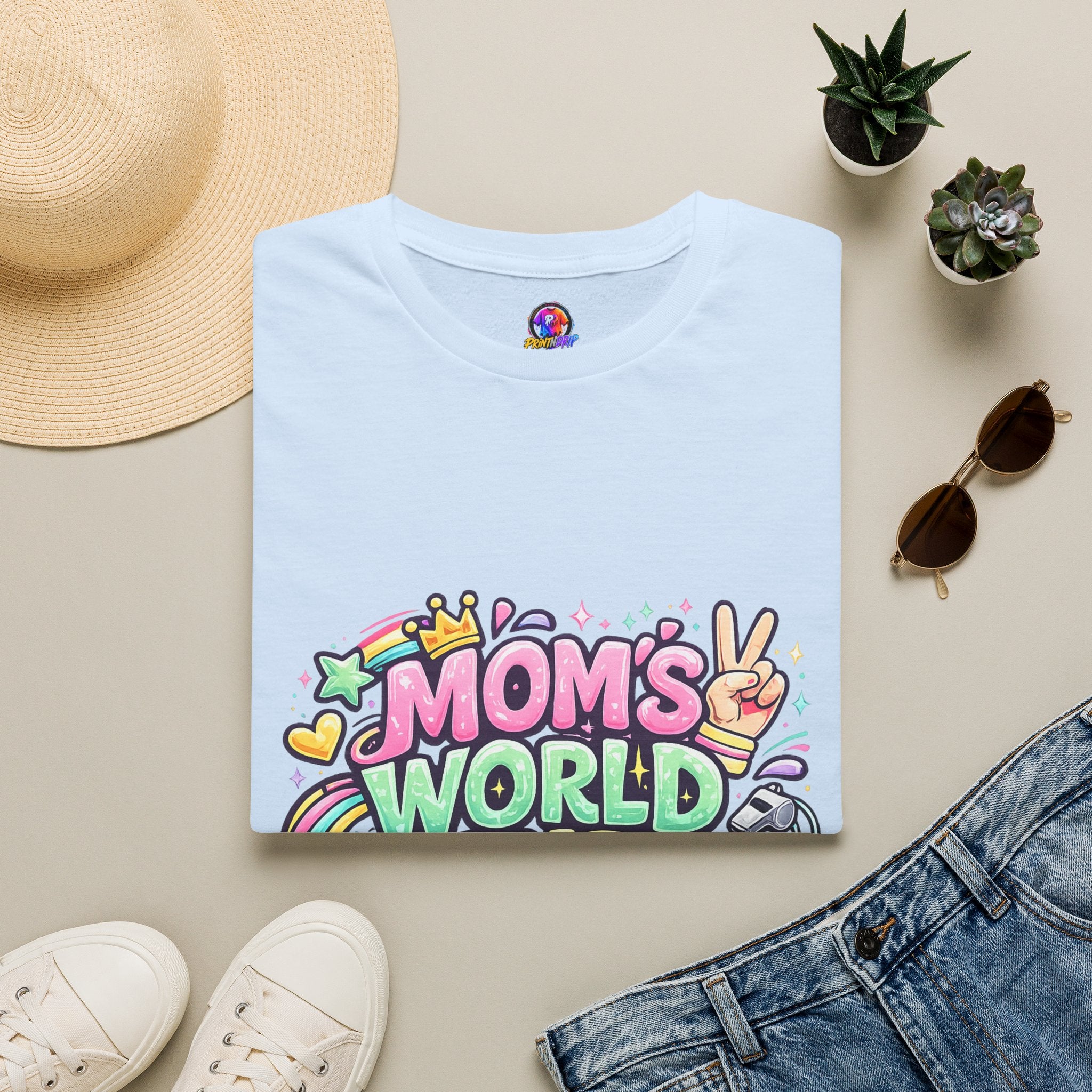Girls Kids Mom's World Cup Era T‑Shirt — Playful Soccer Mom Tee
