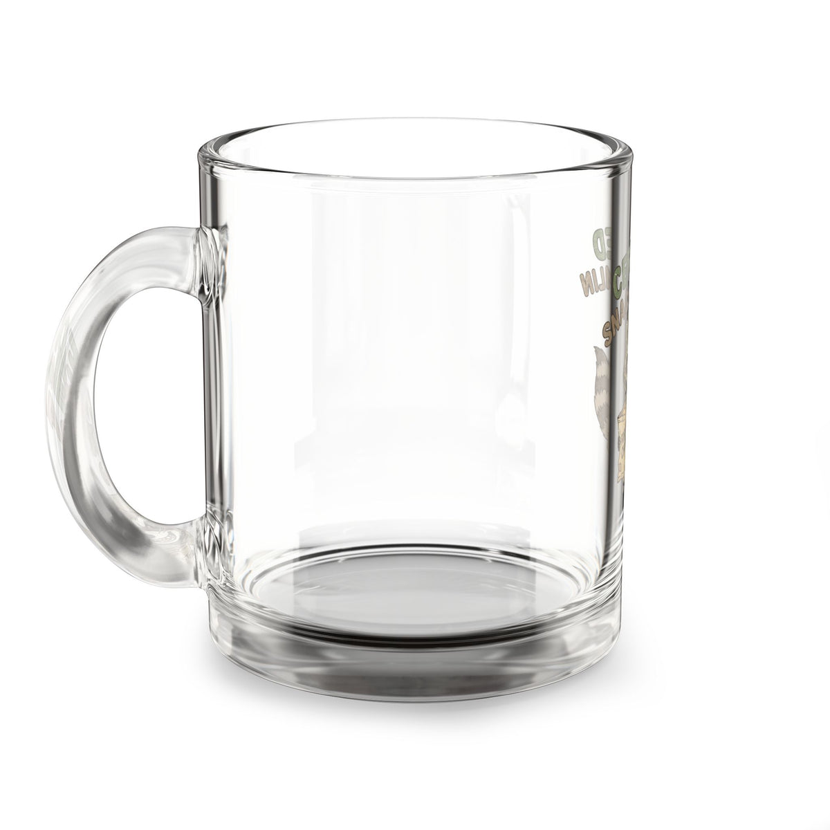 Funny Glass Mug  — Certified Snack Gremlin Raccoon 10oz