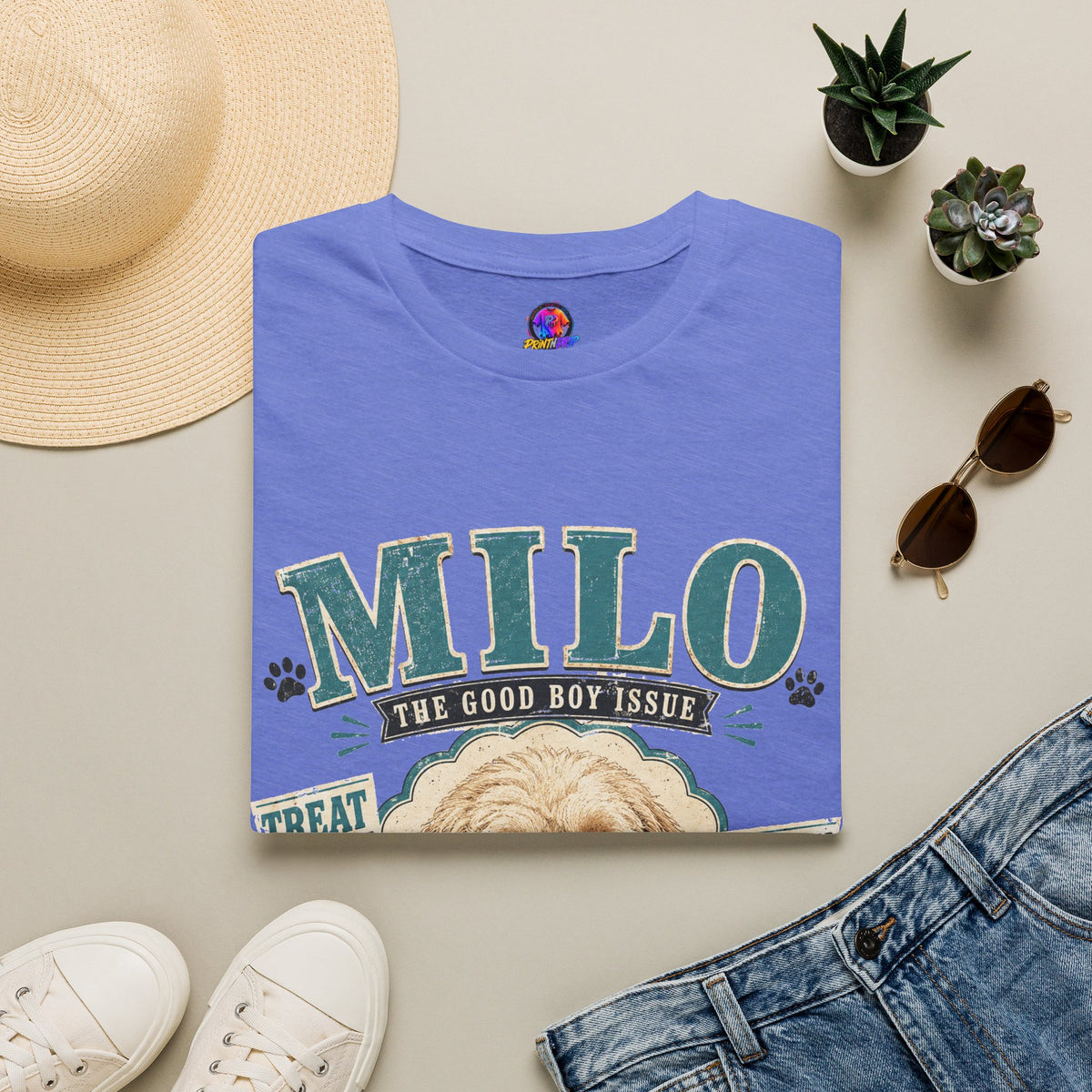 Milo "The Good Boy Issue" Dog Portrait T-Shirt
