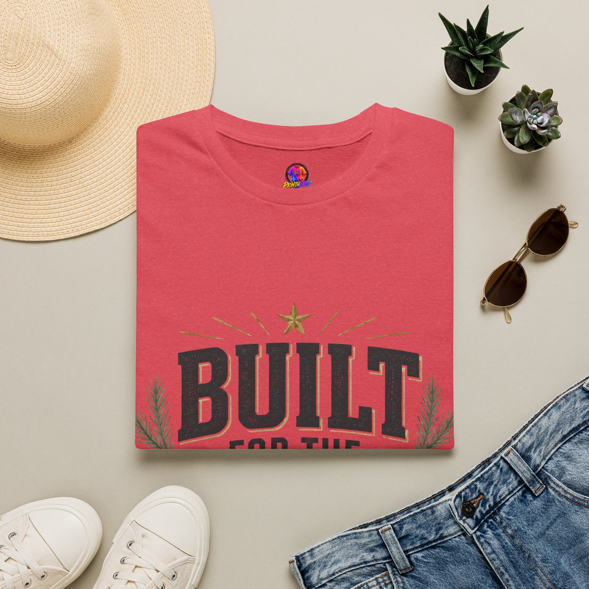 T-Shirt — "Built for the Holidays" Festive Rustic Holiday Tee (Gift for DIYers)