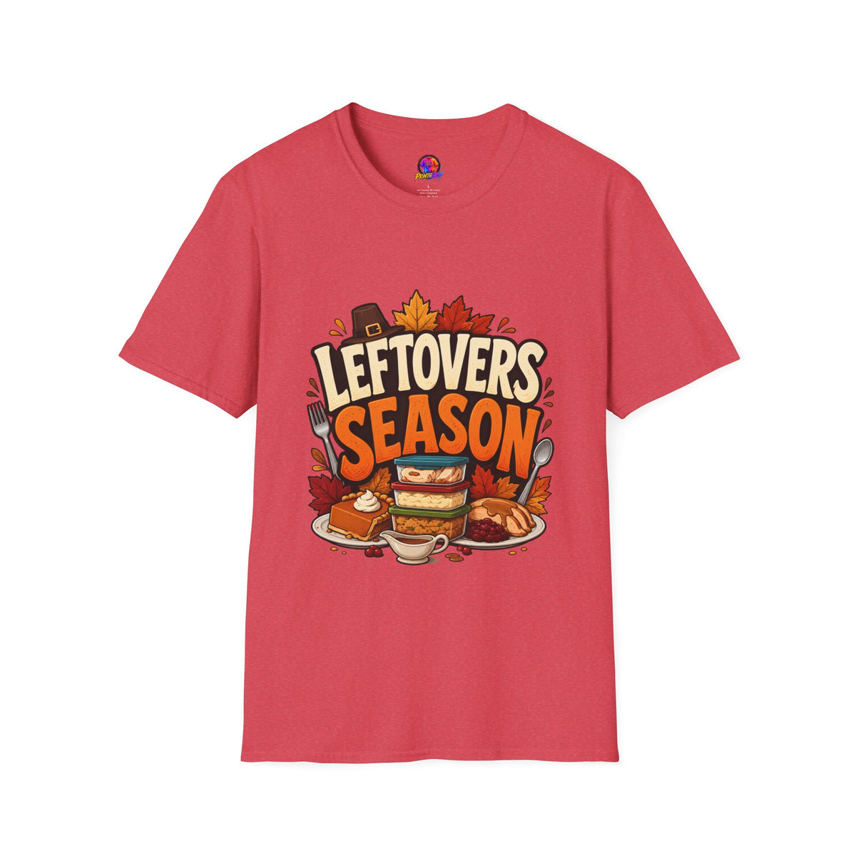 Thanksgiving T-Shirt Leftovers Season T-Shirt — Funny Thanksgiving Turkey & Pie Graphic Tee