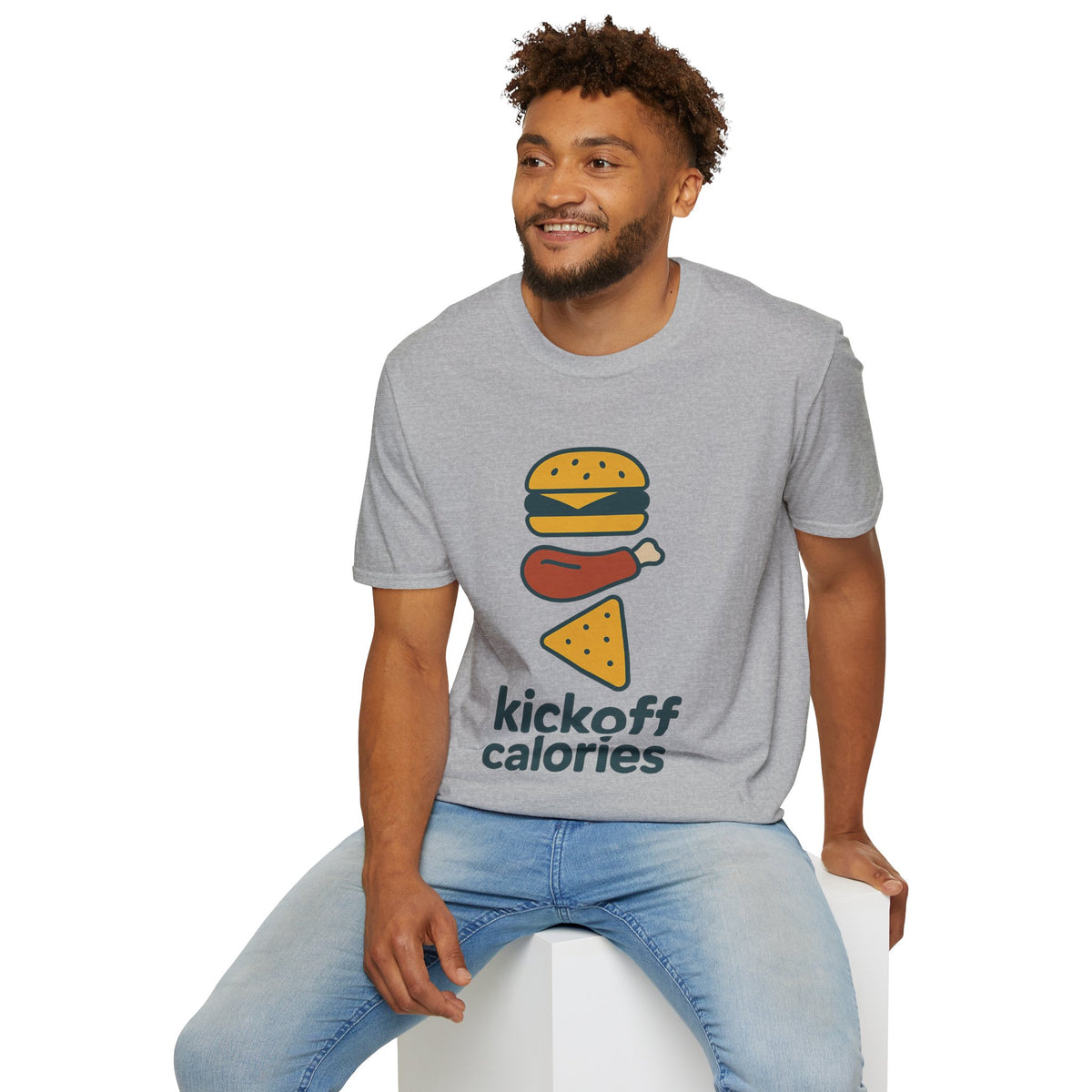 Funny 'Kick Off Calories' T-Shirt — Burger, Drumstick & Pizza Fitness Humor Tee - Trending Now - August 2026