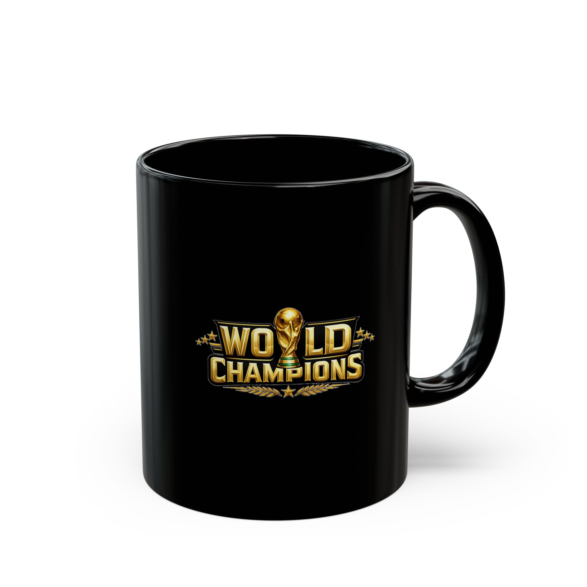 World Champions Black Mug – Gold Emblem Coffee Cup