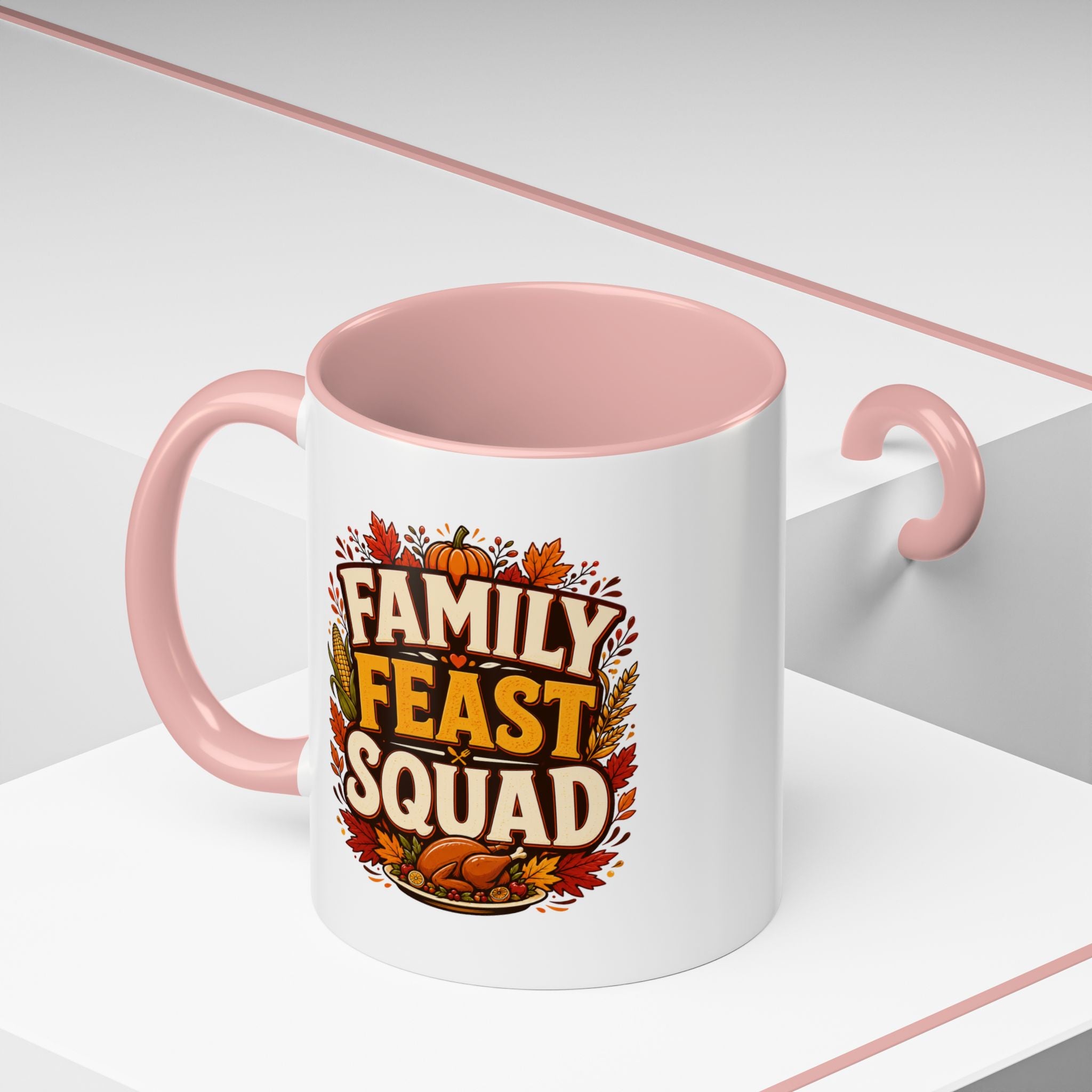 Thanksgiving Mug Family Feast Squad Coffee Mug — Thanksgiving Fall Holiday Accent Mug