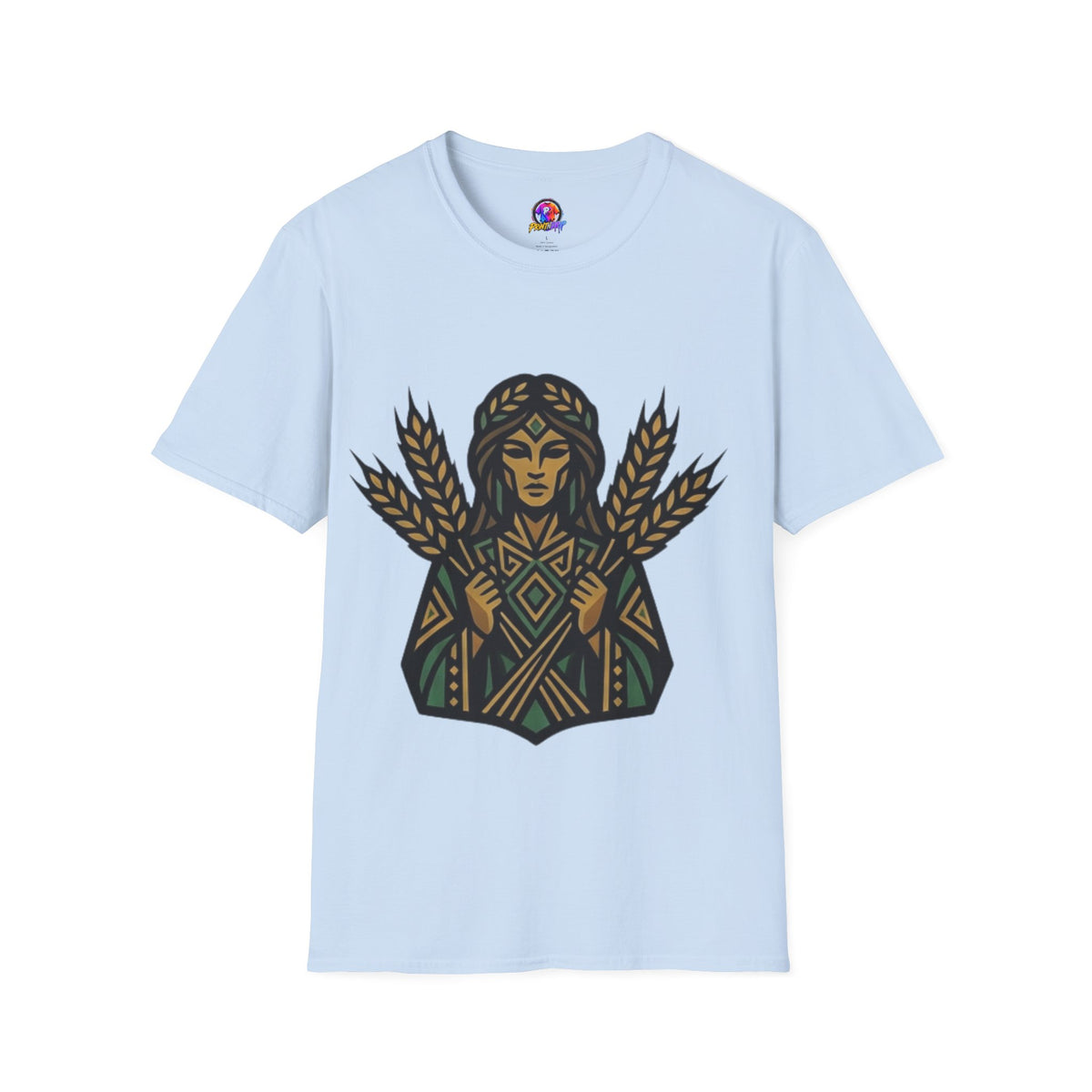 Virgo Zodiac Harvest Goddess T-Shirt — Wheat Maiden Graphic Tee