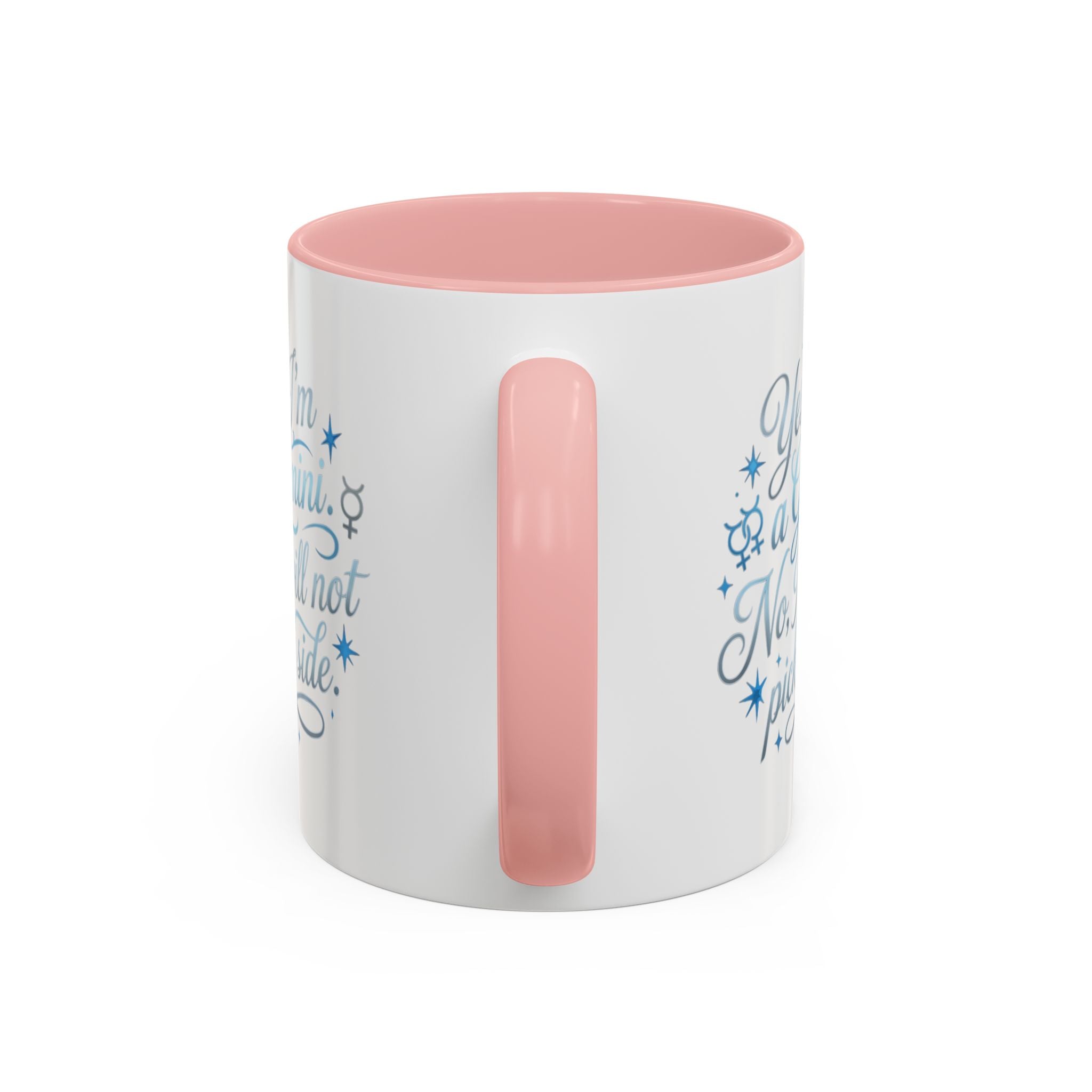 Gemini Zodiac Accent Coffee Mug – “Yes, I’m a Gemini. No, I will not pick a side.” – Astrological Gift