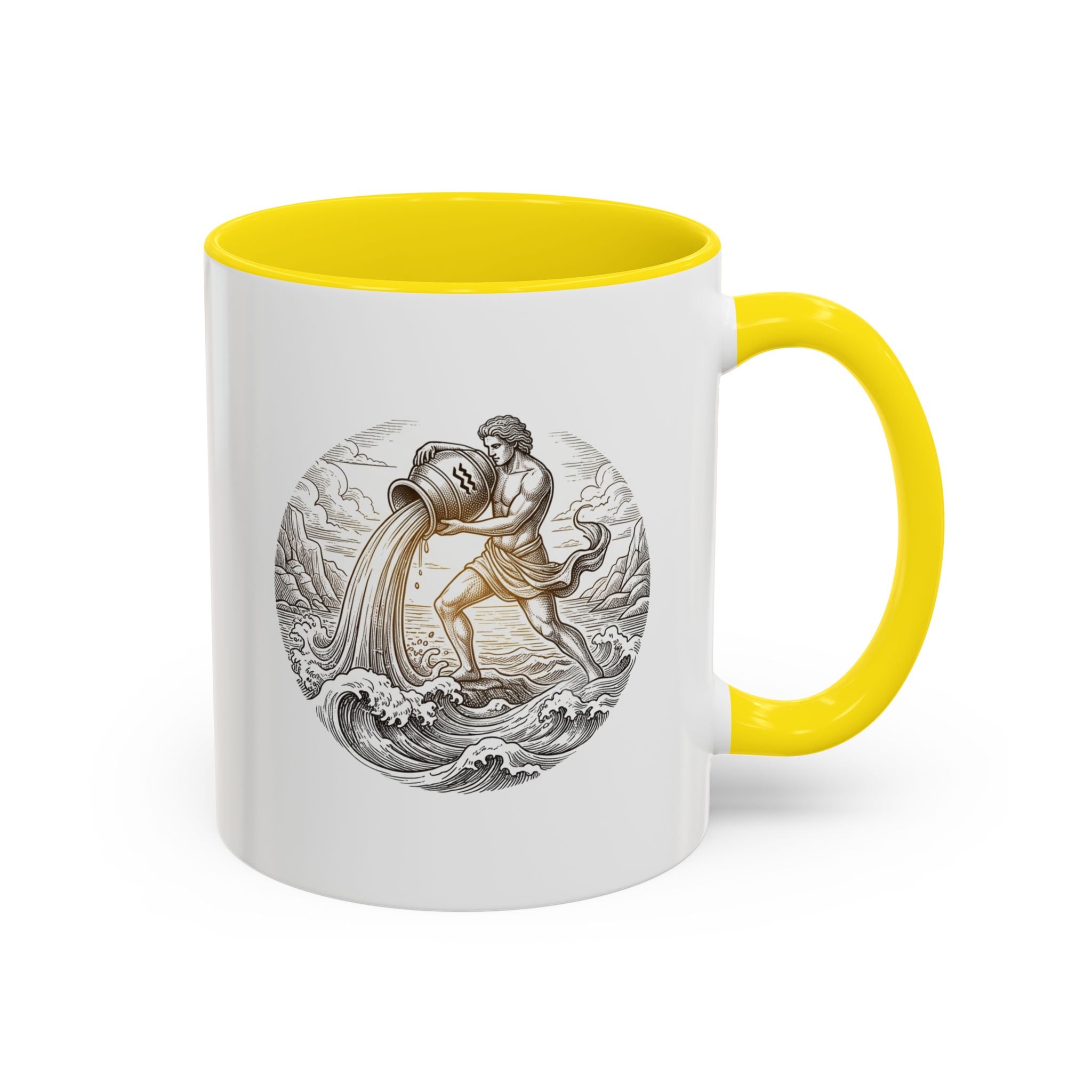 Aquarius Zodiac Coffee Mug — Astrology Sign Accent Mug