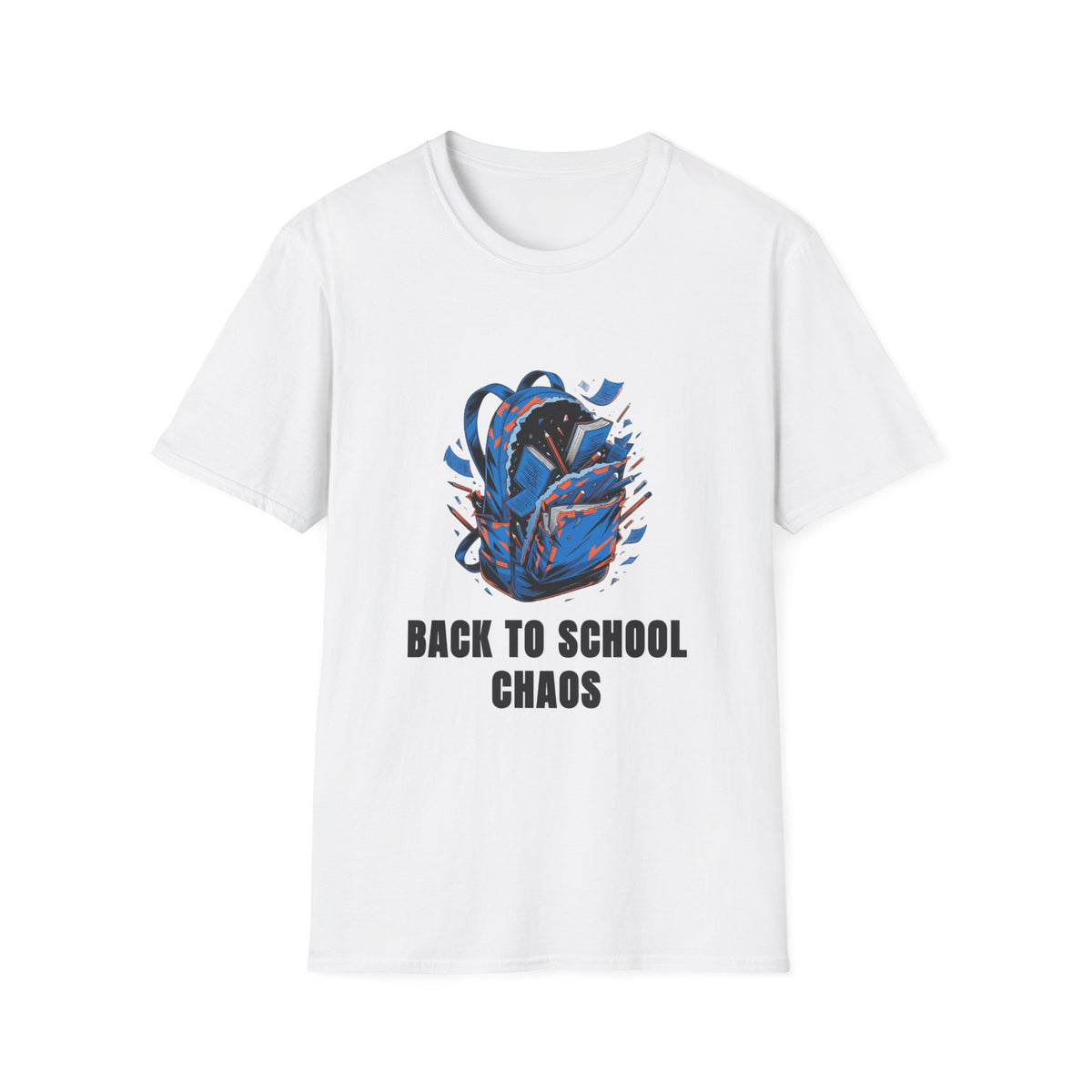 Back to School Chaos T-Shirt — Graphic Backpack Design - Trending Now - August 2026