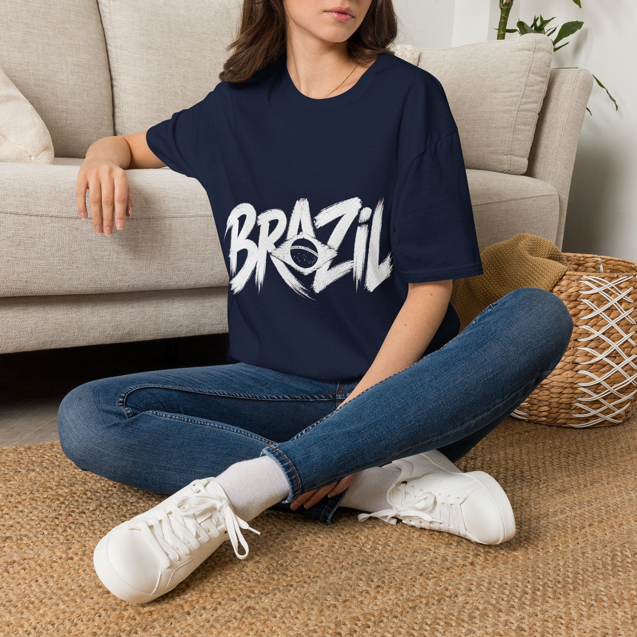 Brazil Minimal Marble Waves T-Shirt
