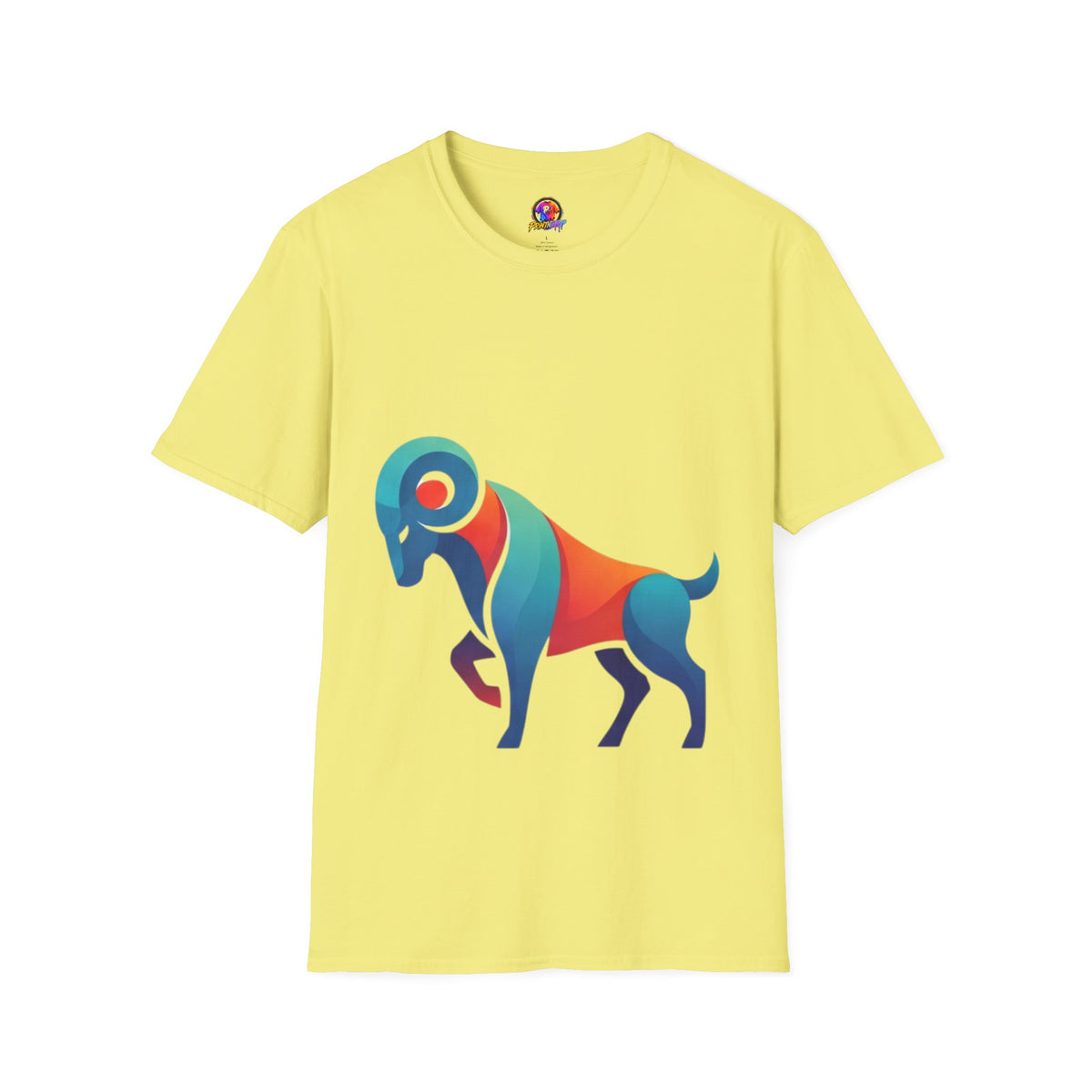 Ram Graphic T-Shirt — Colorful Geometric Sheep/Goat Art
