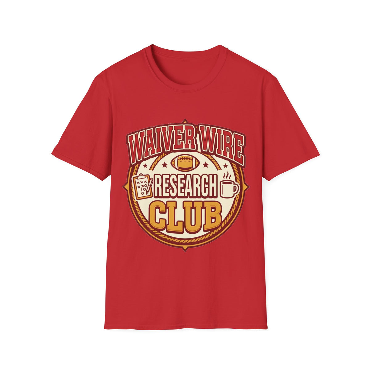 Waiver Wire Research Club Football T-Shirt — Fantasy Football Fan Tee - Trending Now - August 2026