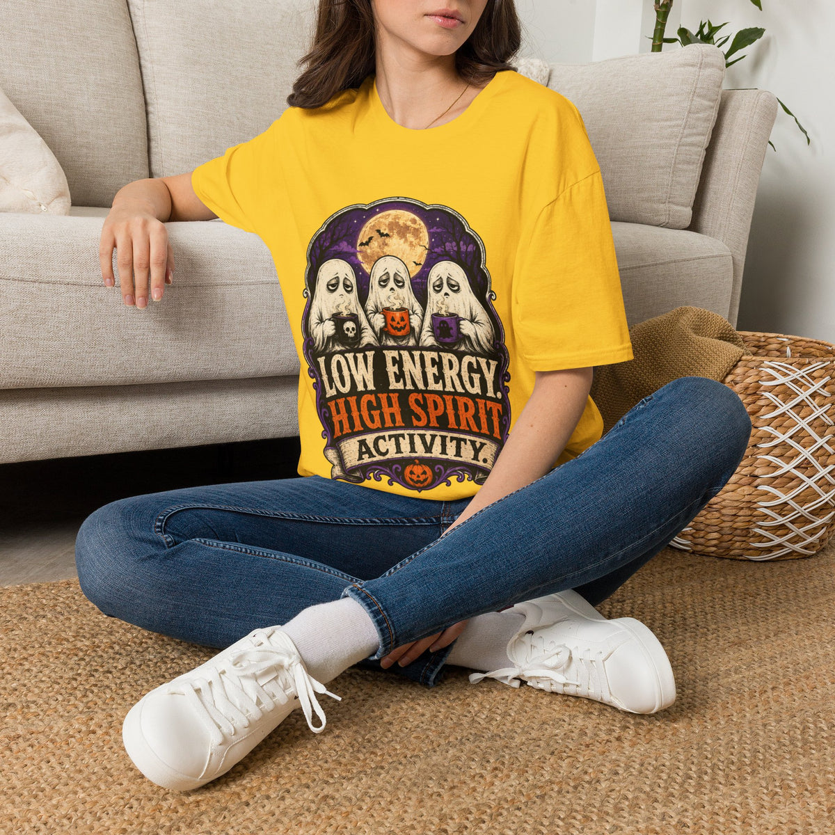 Halloween Low Energy High Spirit Unisex Softstyle T-Shirt