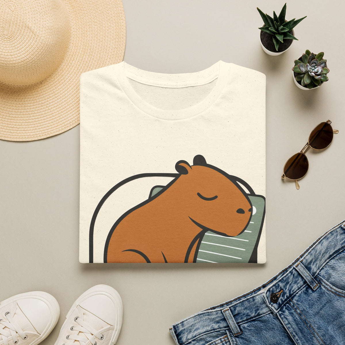 Capybara Nap T-Shirt — Cute Relaxed Capybara Illustration Tee - Trending Now - August 2026