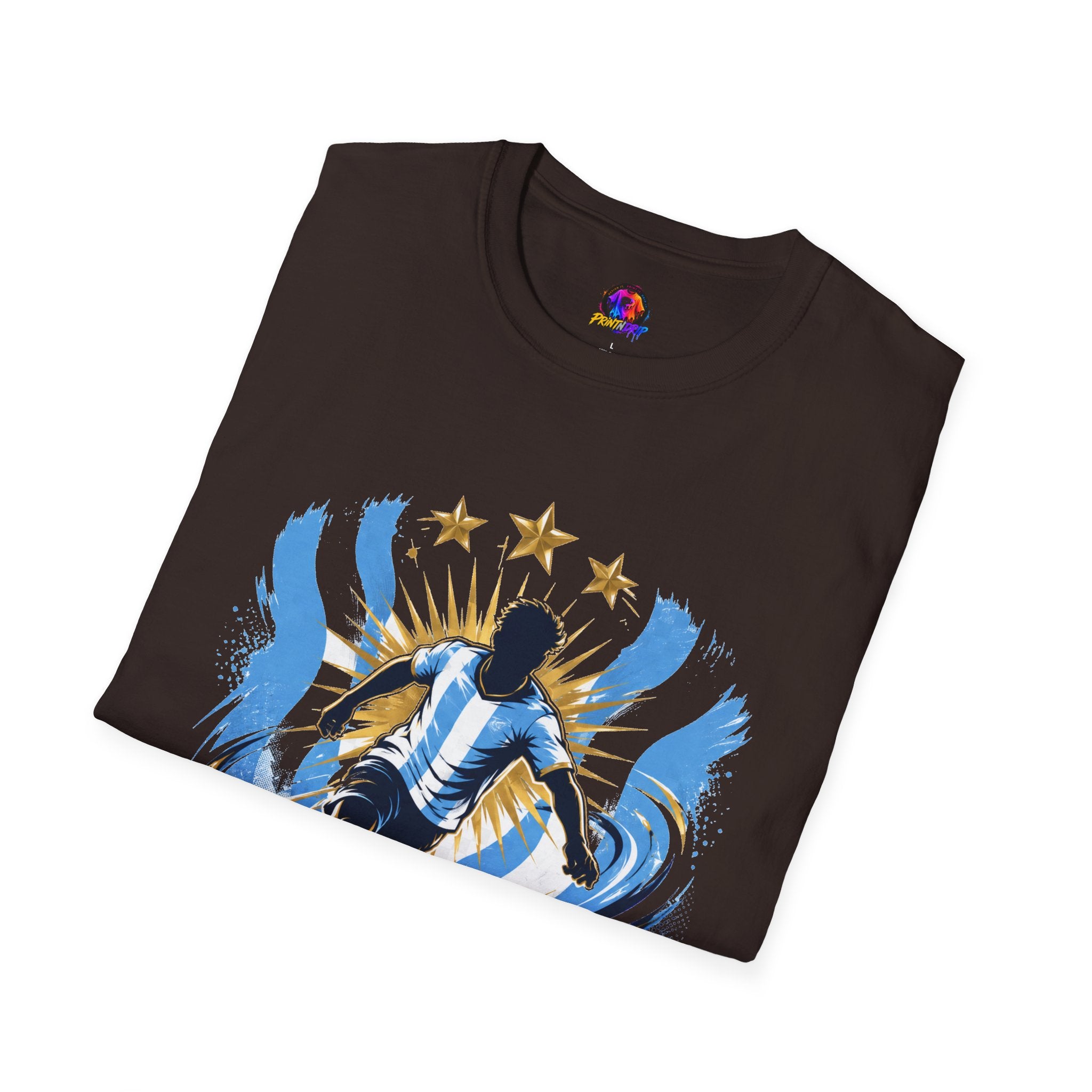 Argentina Sky Blue Magic Soccer T-Shirt — Argentinian Football Player Graphic Tee