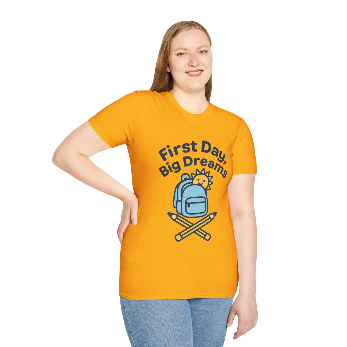 First Day Big Dreams T-Shirt — Cute Backpack & Pencil Back-to-School Tee - Trending Now - August 2026