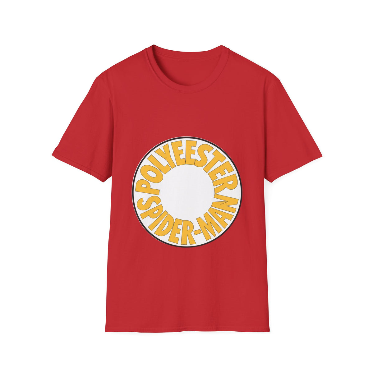 Polyester Spider-Man Retro Circular Tee - Funny Comic Pop Culture Graphic T-Shirt - Trending Now - September 2026