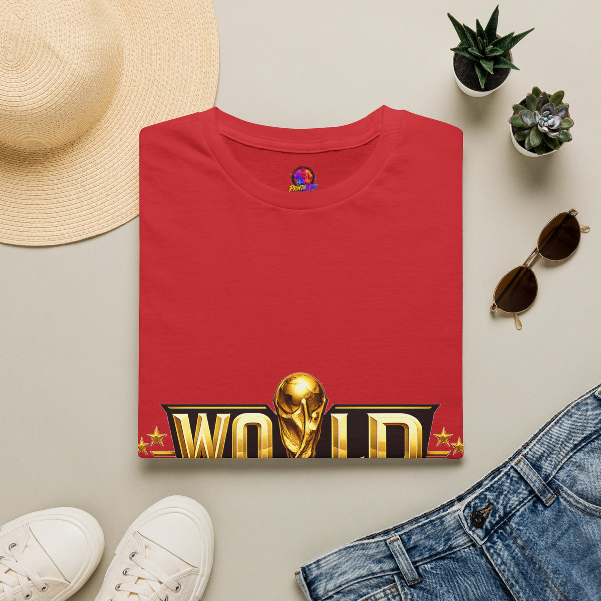 World Champions T-Shirt — Gold Trophy Sports Tee