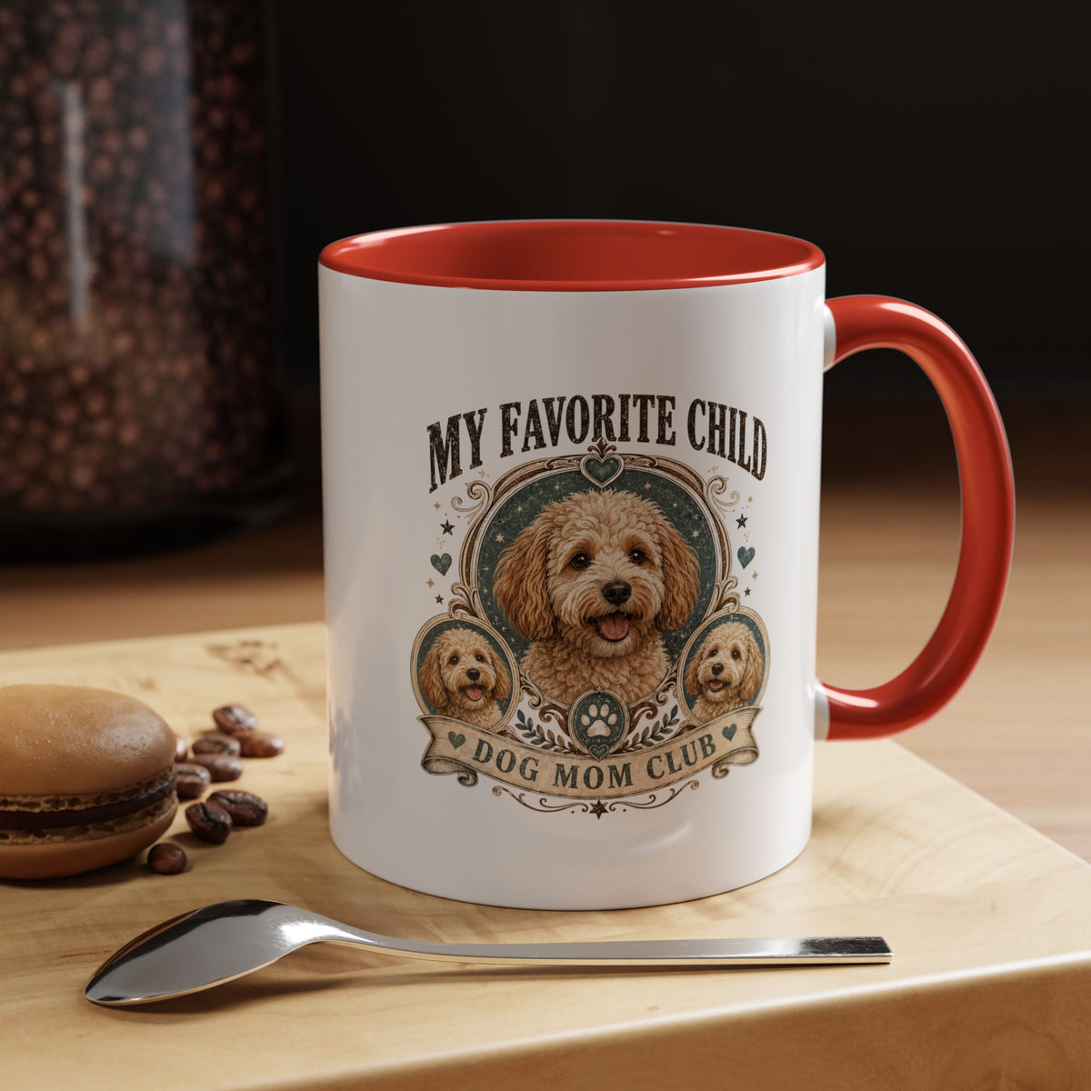 Milo Bailey Dog Dad Mom Dog Mom Coffee Mug – “My Favorite Child” Cute Paw Print Accent Mug