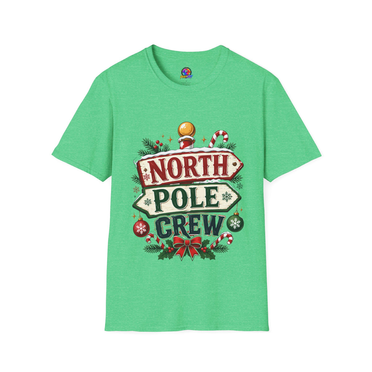 T-Shirt — North Pole Crew Christmas Holiday Graphic Tee