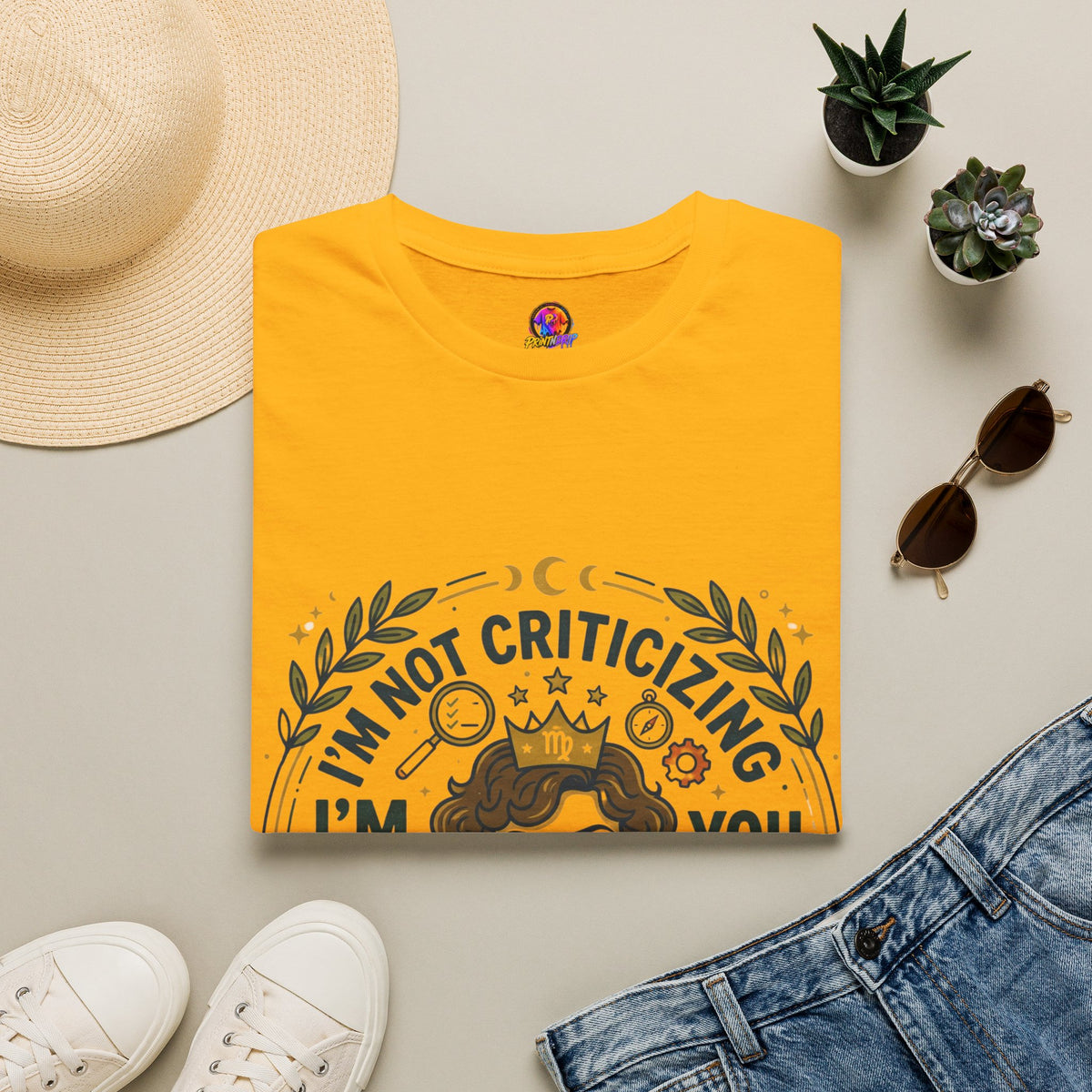 Virgo Zodiac T-Shirt — “I’m Not Criticizing, I’m a Virgo (Okay, Maybe a Little)”