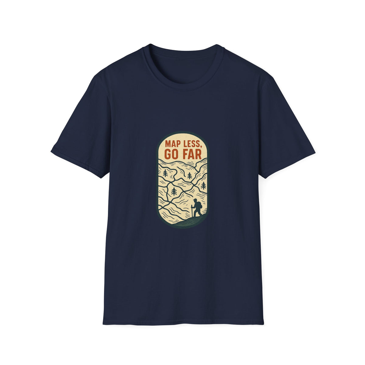 Map Less Go Far T‑Shirt — Vintage Adventure Travel Tee - Trending Now - August 2026