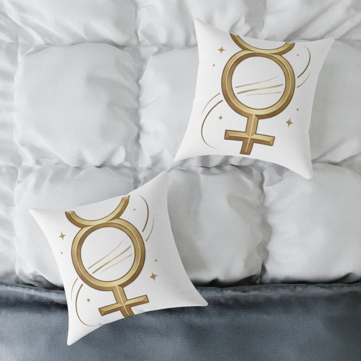 Astrological Virgo Zodiac Sign Square Poly Canvas Pillow
