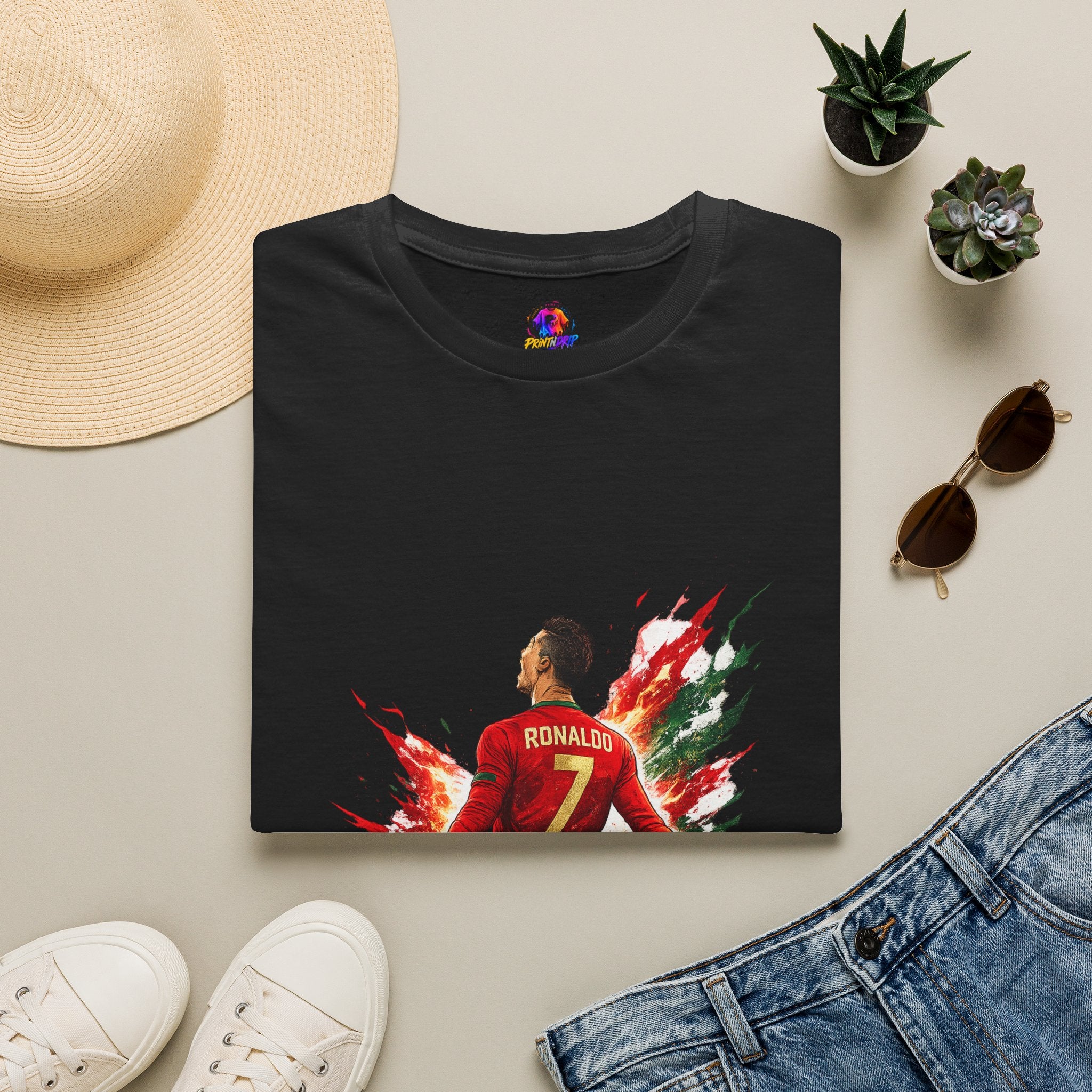 Portugal Soccer Player #7 Graphic T‑Shirt — Dynamic Portugal Fan Tee