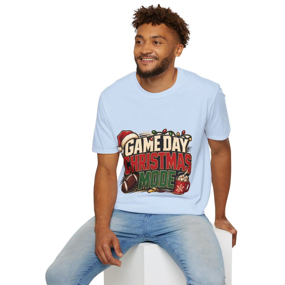 Game Day Christmas T-Shirt — Football Holiday Mode Tee