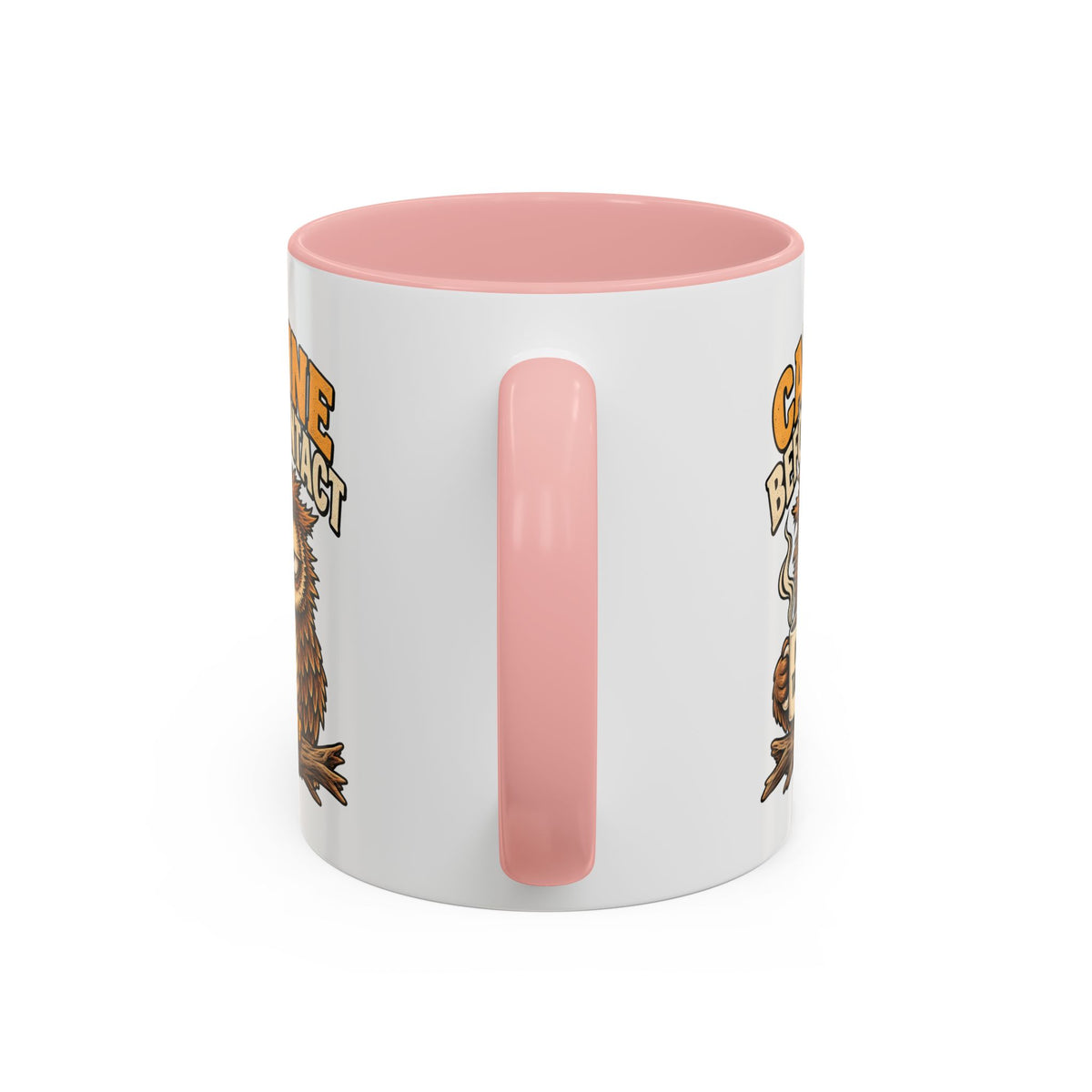 Funny And Witty "Caffeine Before Contact" Accent Coffee Mug (11, 15oz)