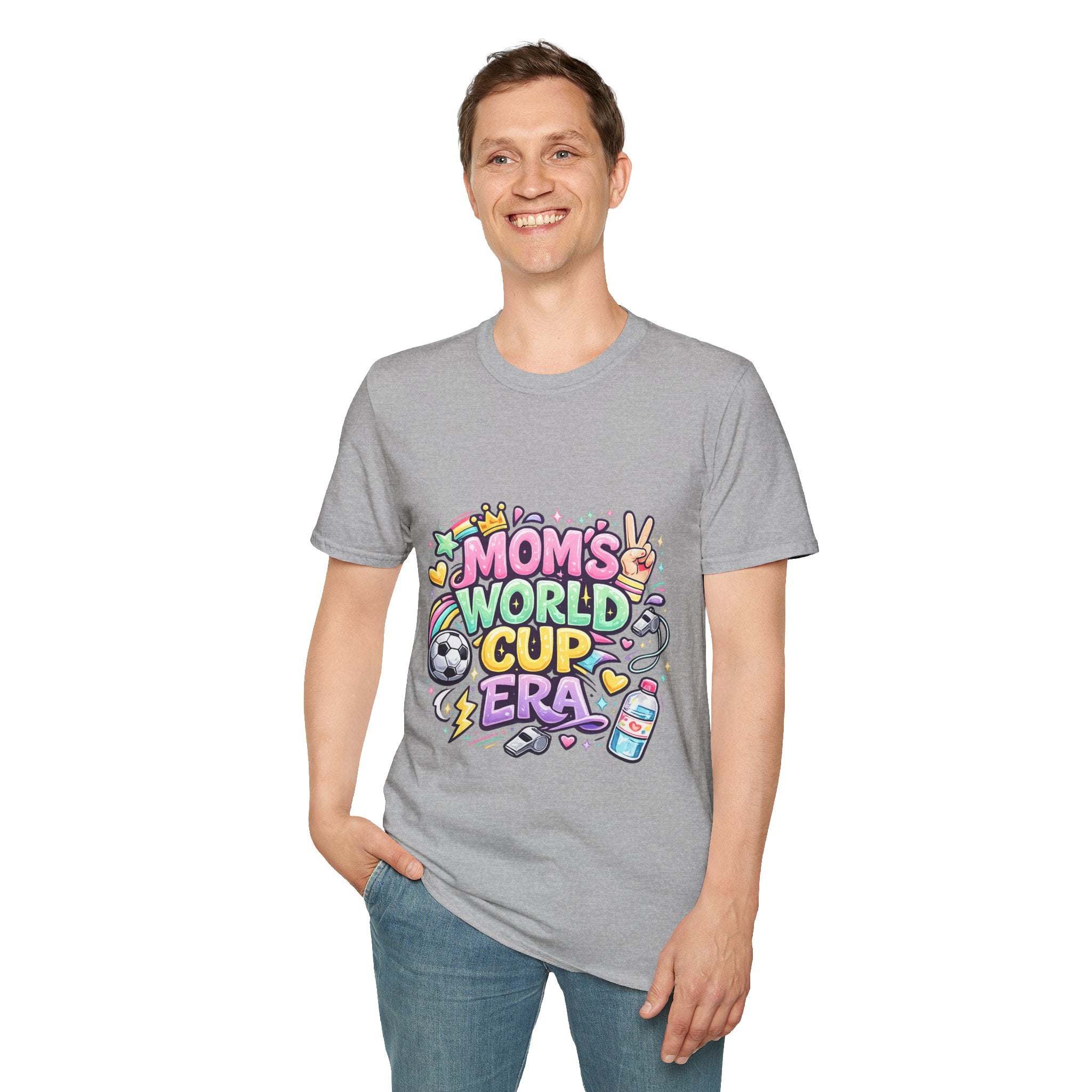Girls Kids Mom's World Cup Era T‑Shirt — Playful Soccer Mom Tee