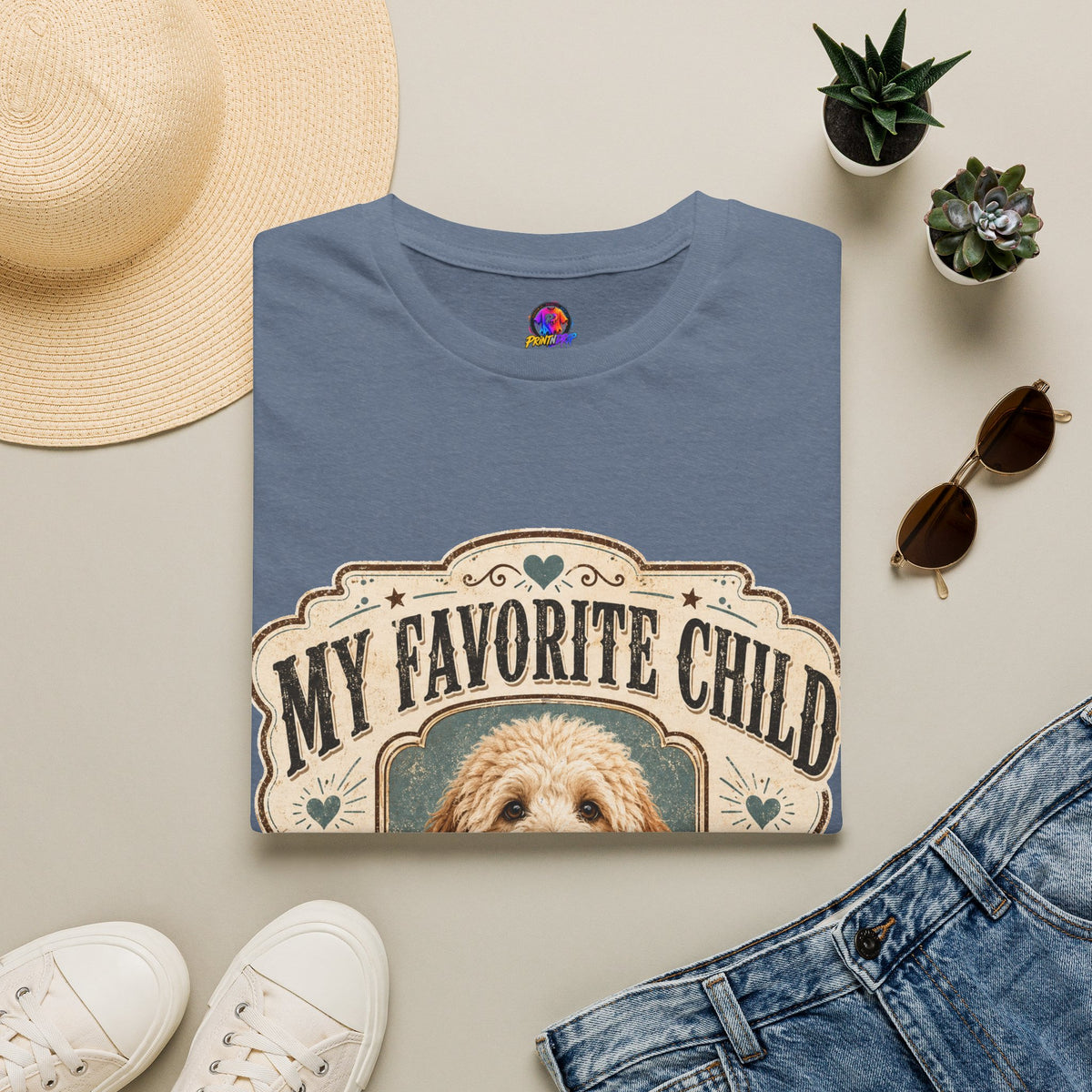 T-Shirt — "My Favorite Child" Dog Mom Club Graphic Tee