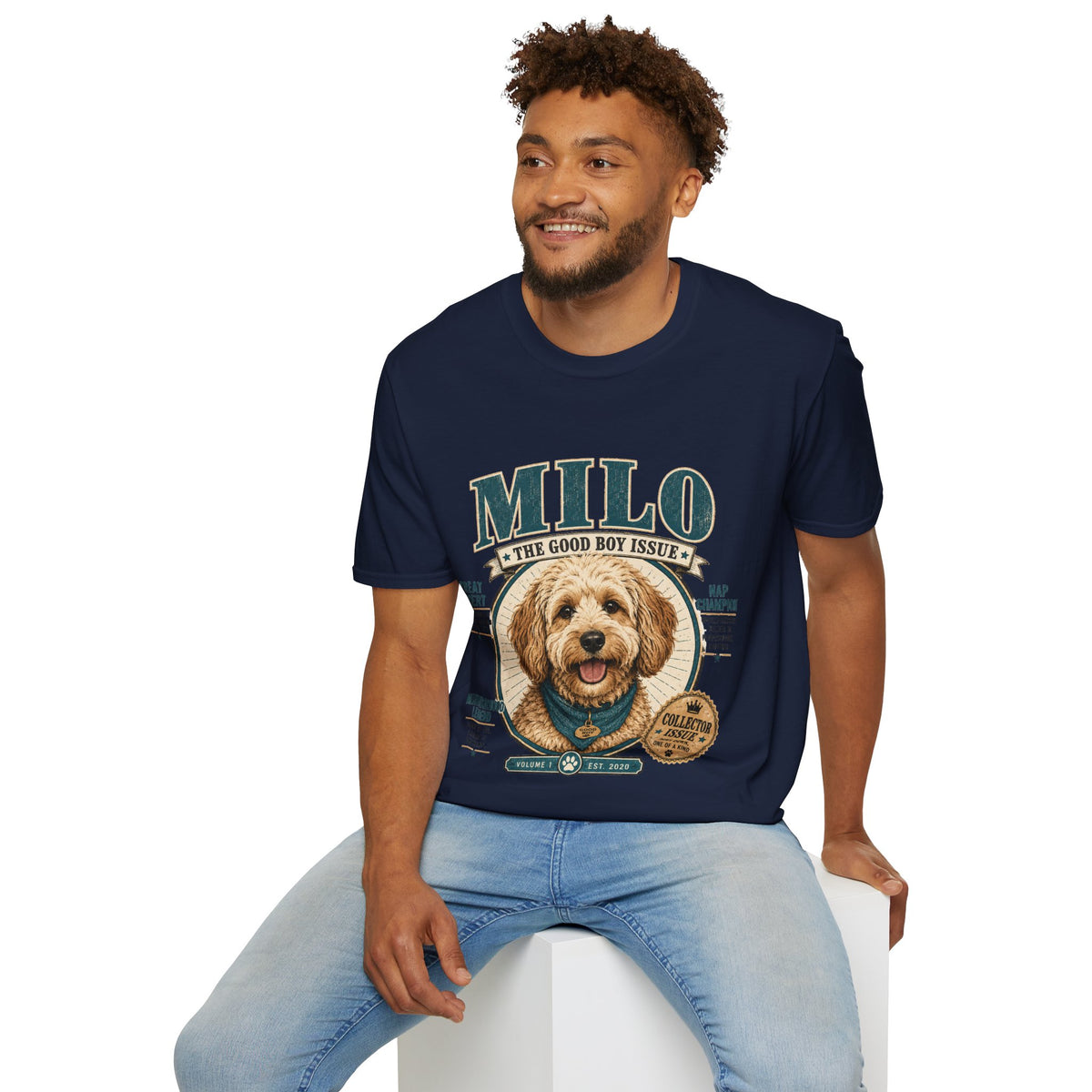 Milo 'The Good Boy Issue' T-Shirt — Cute Dog Portrait Tee