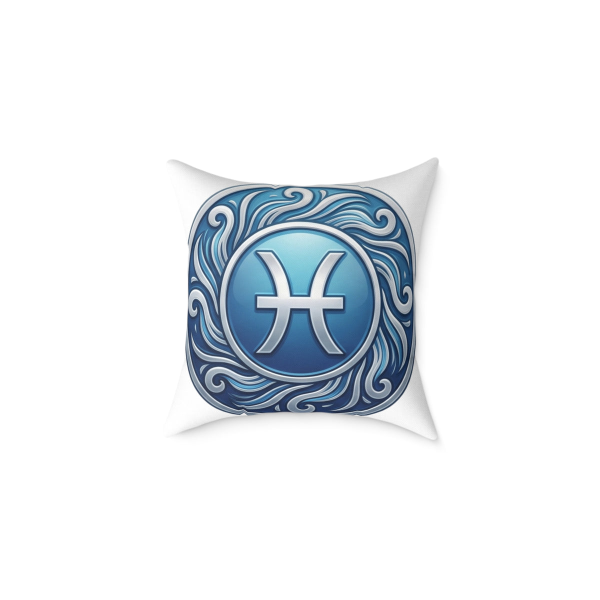 Pisces Zodiac Astrological Square Poly Canvas Pillow