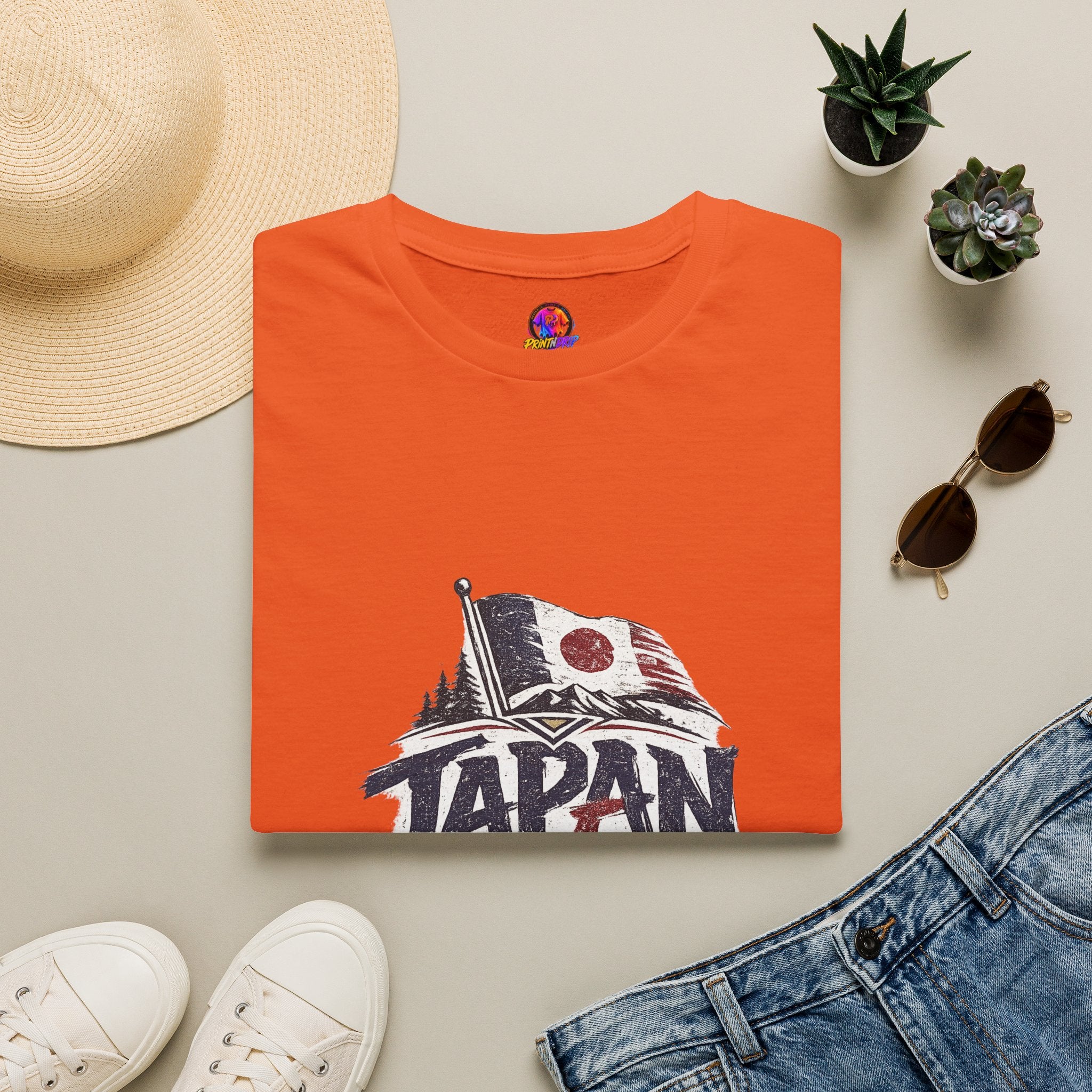 Japan Soccer T-Shirt – Vintage Flag & Crest Football Tee