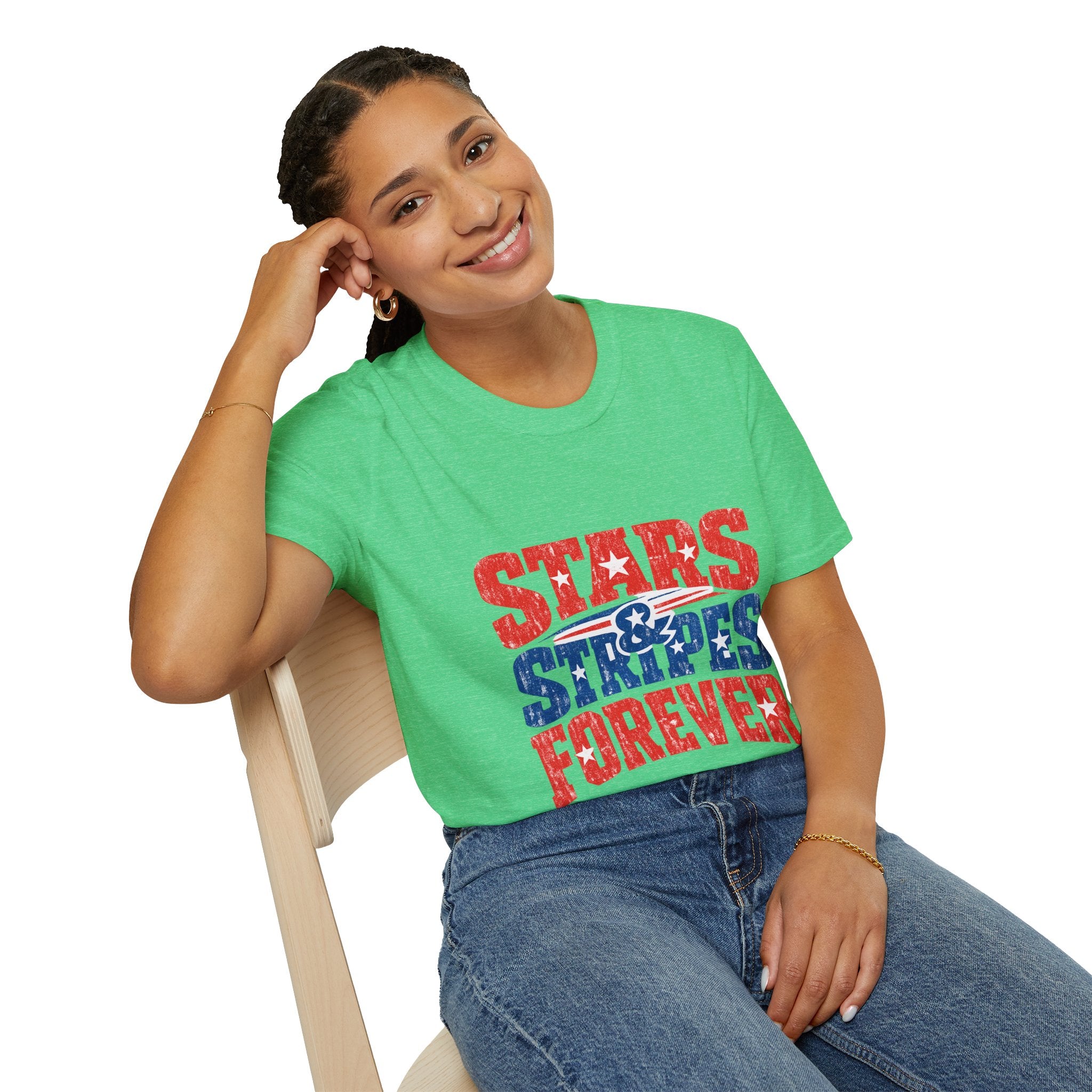 USA Stars & Stripes Forever T-Shirt — Patriotic Red White Blue Graphic Tee