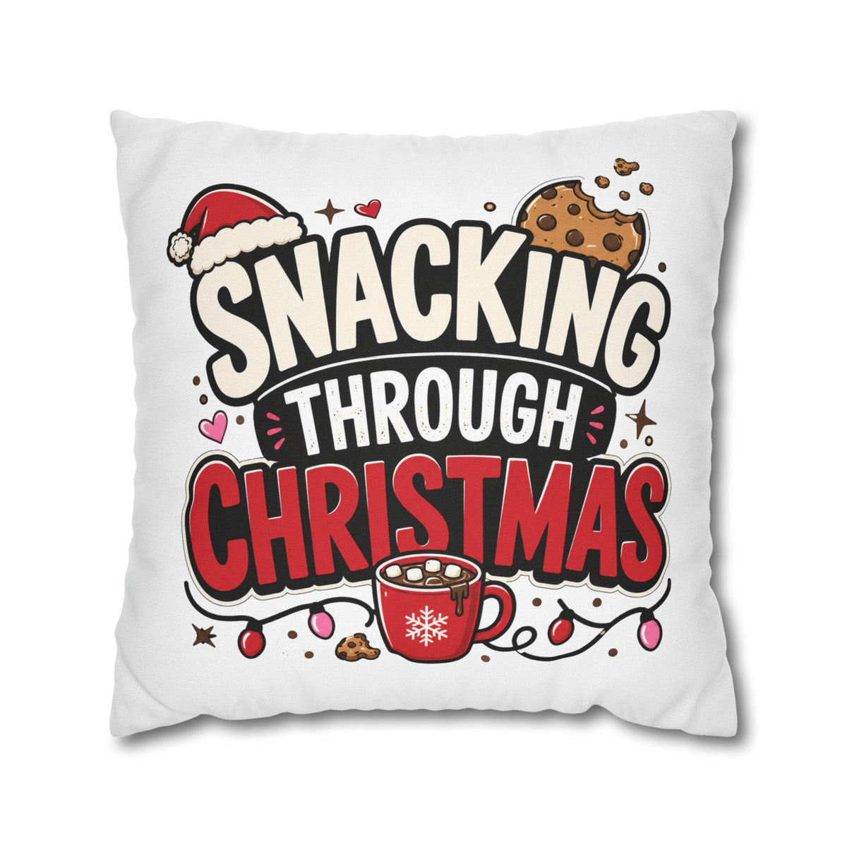 Snacking Through Christmas Pillowcase Modern Day Christmas
