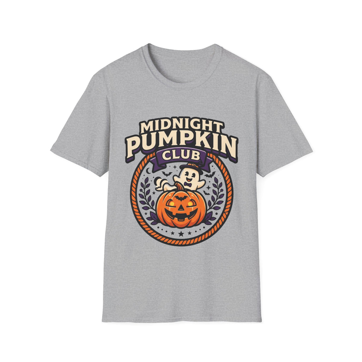 Midnight Pumpkin Club T-Shirt — Halloween Pumpkin Graphic Tee - Trending Now - August 2026