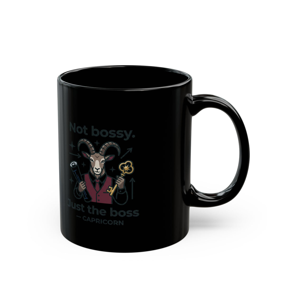 Capricorn Mug — "Not Bossy, Just the Boss" Zodiac Coffee Cup