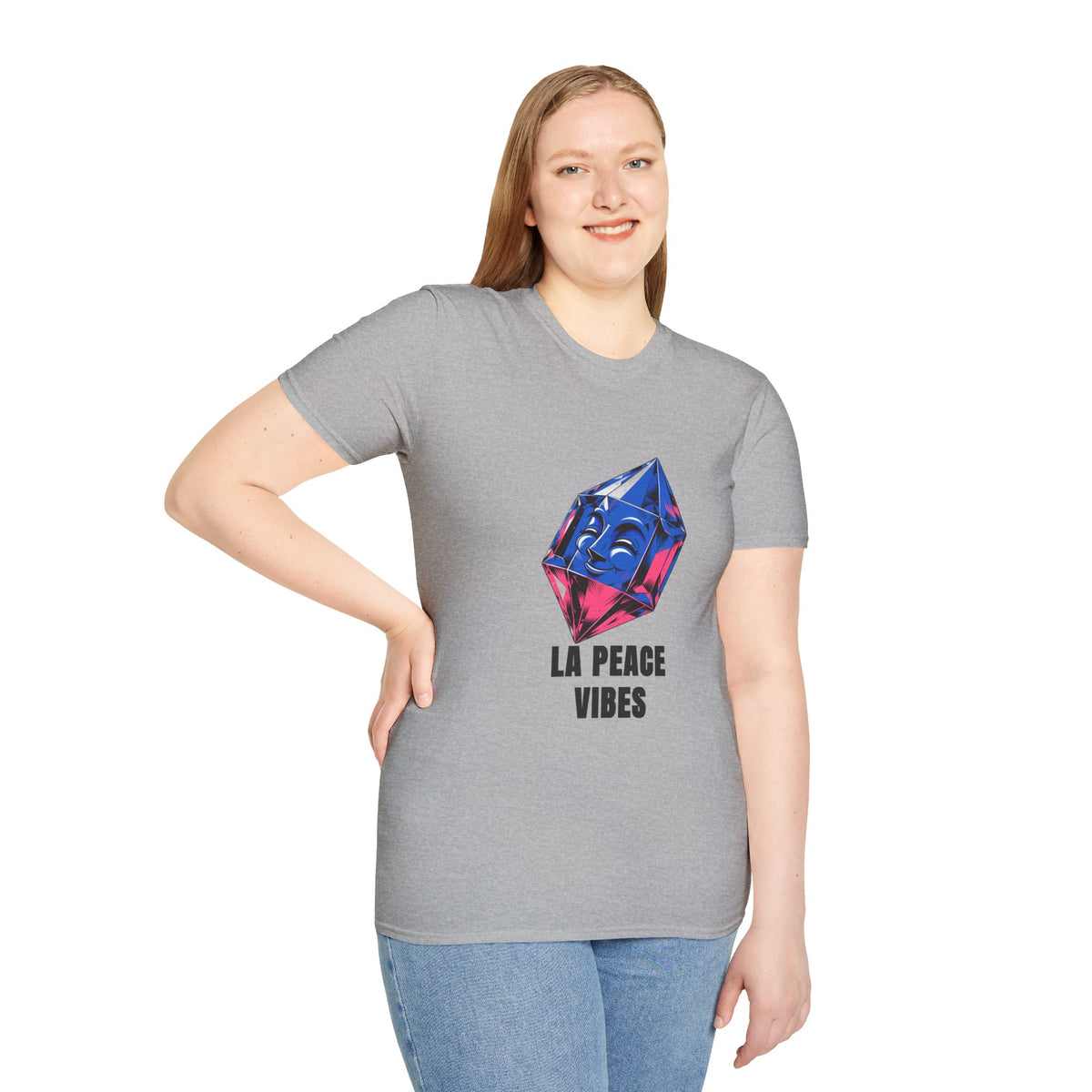 Peace Vibes T-Shirt — Blue Crystal Smiling Buddha Graphic Tee - Trending Now - August 2026