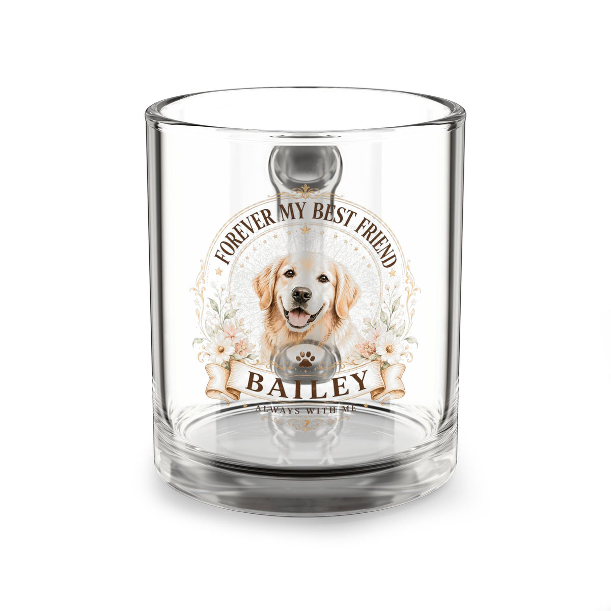 Milo Bailey Dog Dad Mom Glass Mug, 10oz