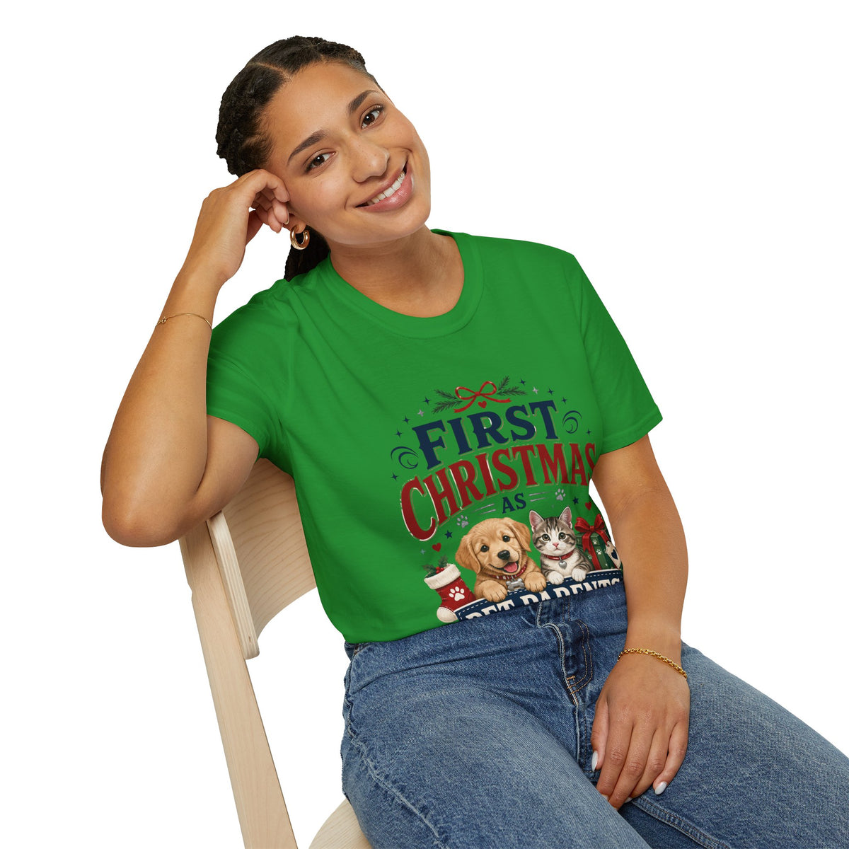 T-Shirt — "First Christmas as Pet Parents" Holiday Tee