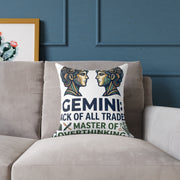 Gemini Zodiac Jack Of All Trades Square Poly Canvas Pillow