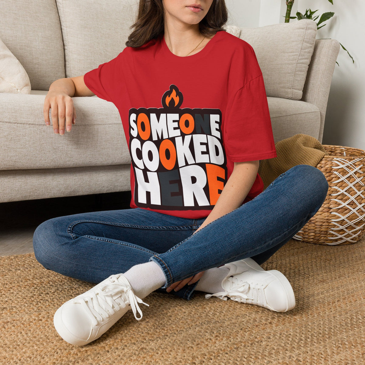 T-Shirt — "Someone Cooked Here" Funny Cooking Graphic Tee - Trending Now - August 2026