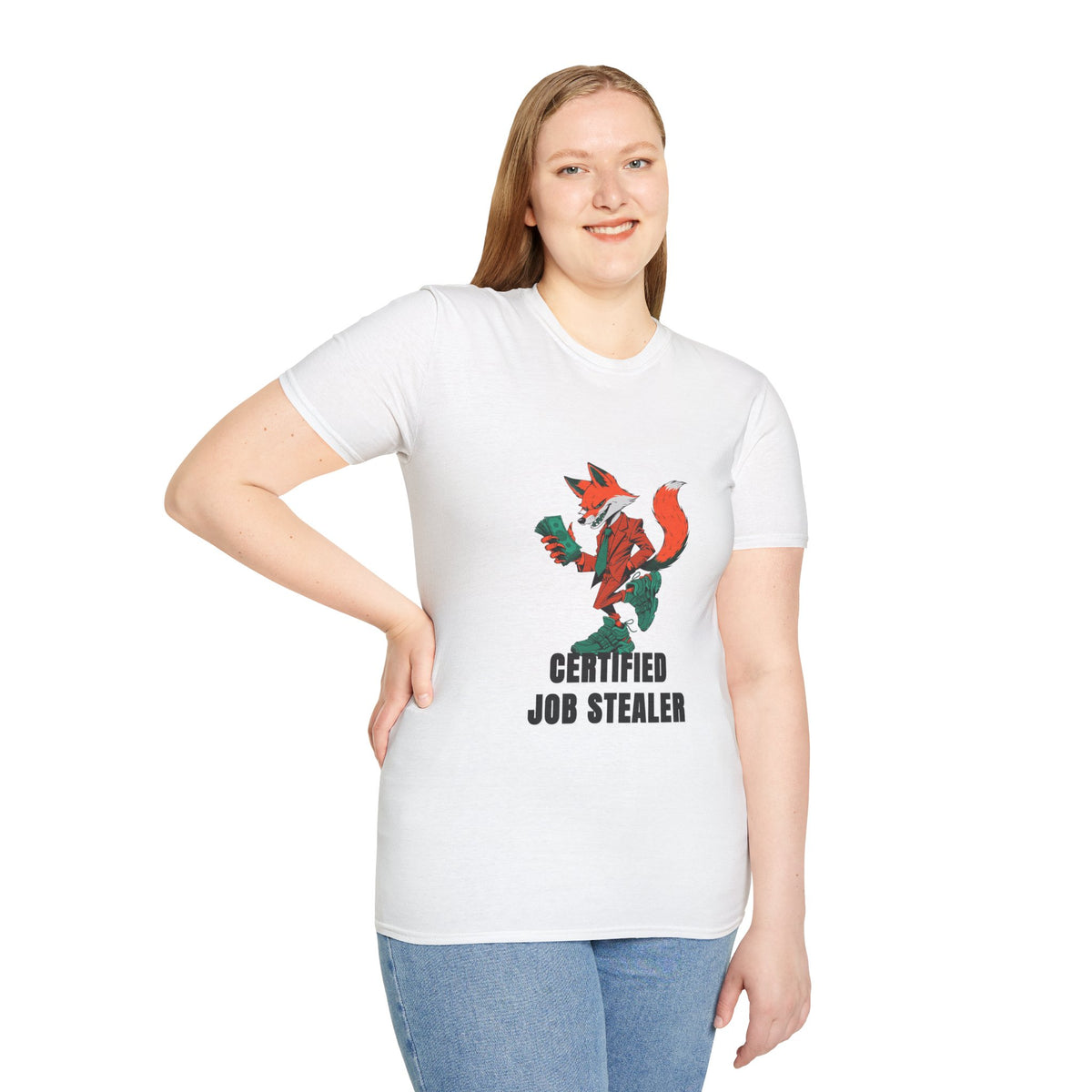 Certified Job Stealer T‑Shirt — Fox Illustration Funny Graphic Tee - Trending Now - August 2026