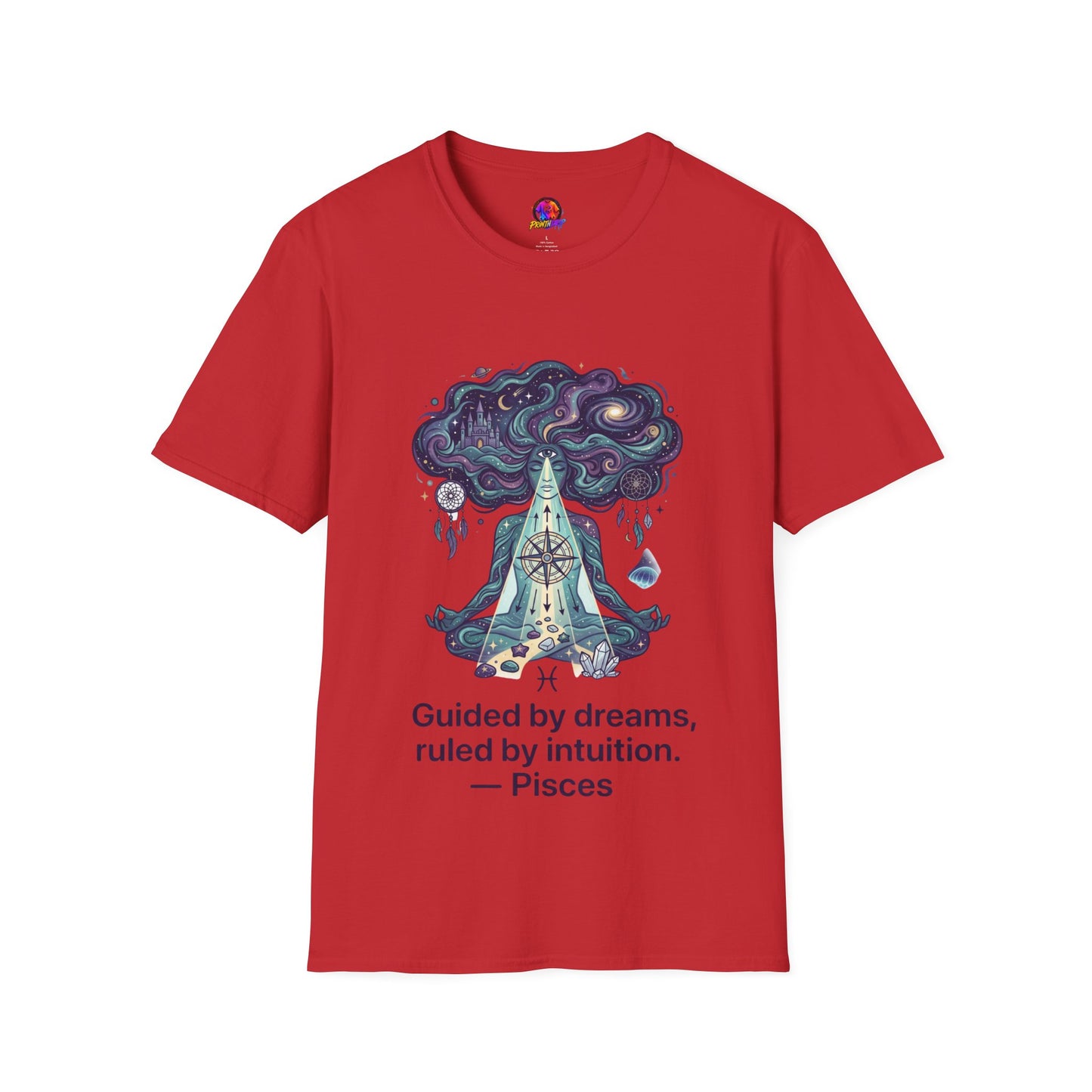 Dreamy Meditation T-Shirt — 'Guided by dreams, ruled by intuition' Spiritual Art Tee