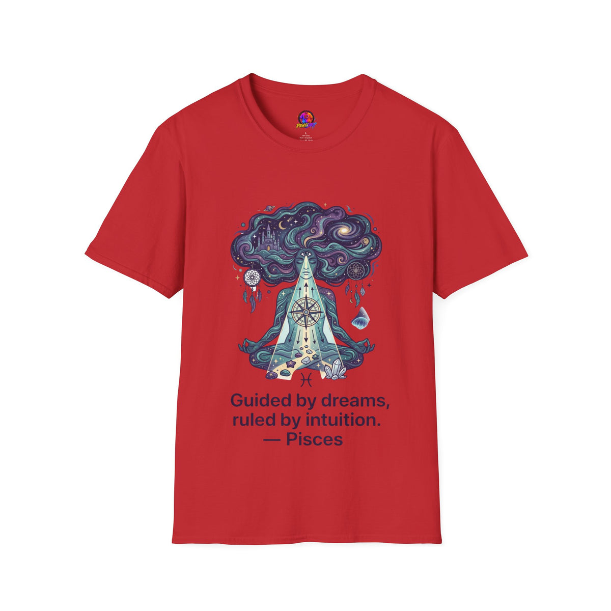 Dreamy Meditation T-Shirt — 'Guided by dreams, ruled by intuition' Spiritual Art Tee