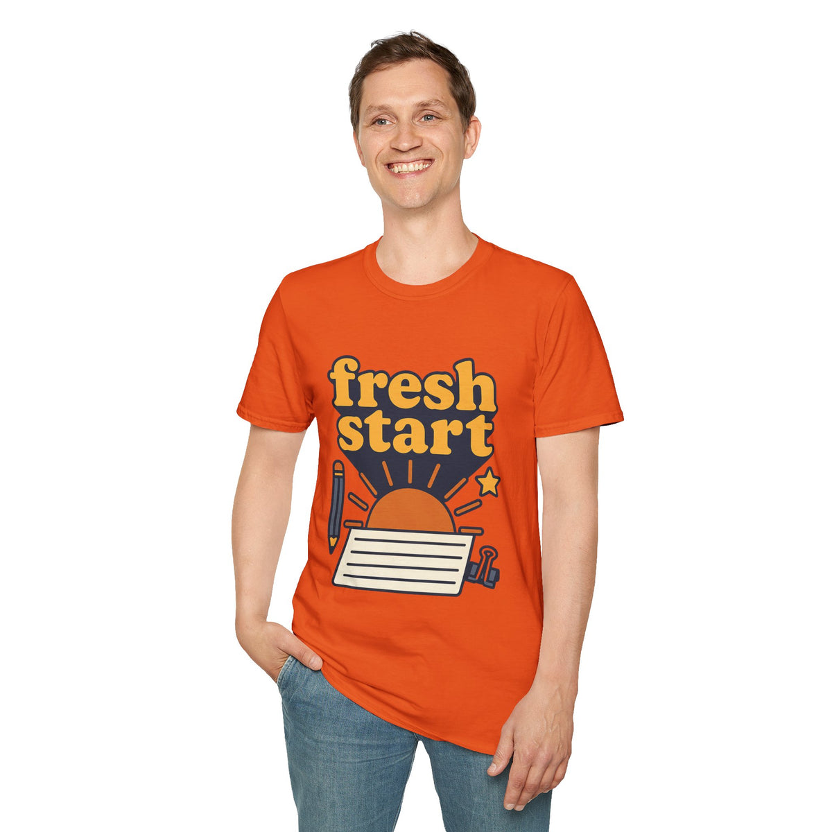 Fresh Start T-Shirt – Retro Sunrise Graphic  - Trending Now - August 2026