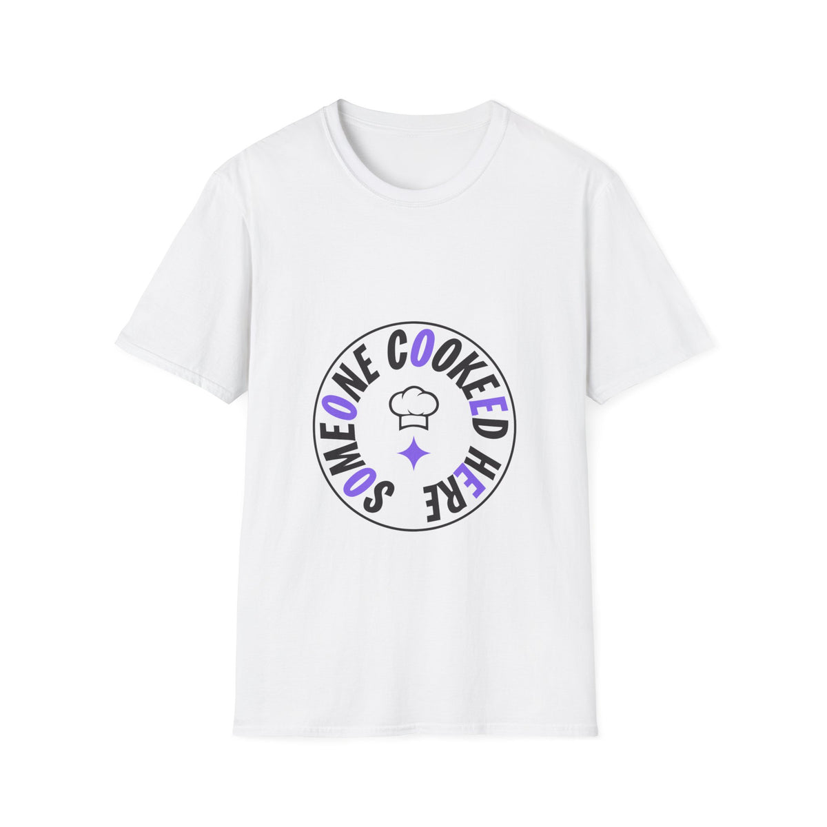 Someone Cooked Here Funny Chef Tee - Cute Purple Retro Culinary Graphic T-Shirt - Trending Now - September 2026